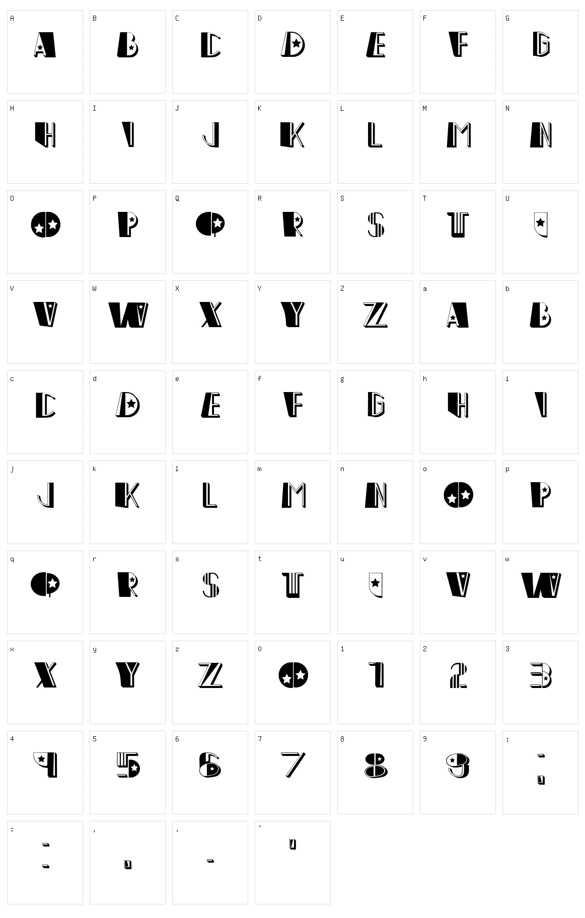 Optimist Character Set