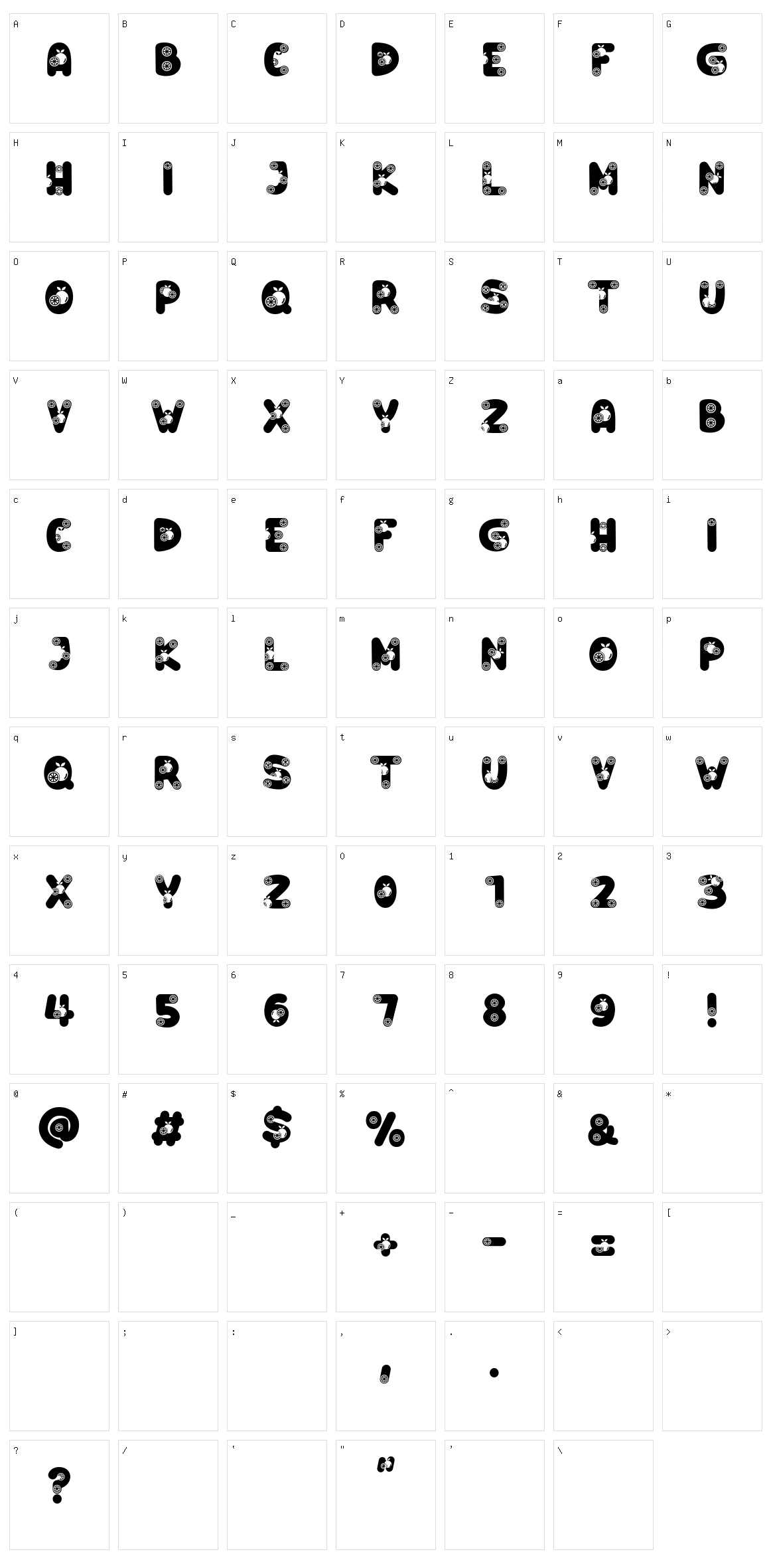 Orange Character Set