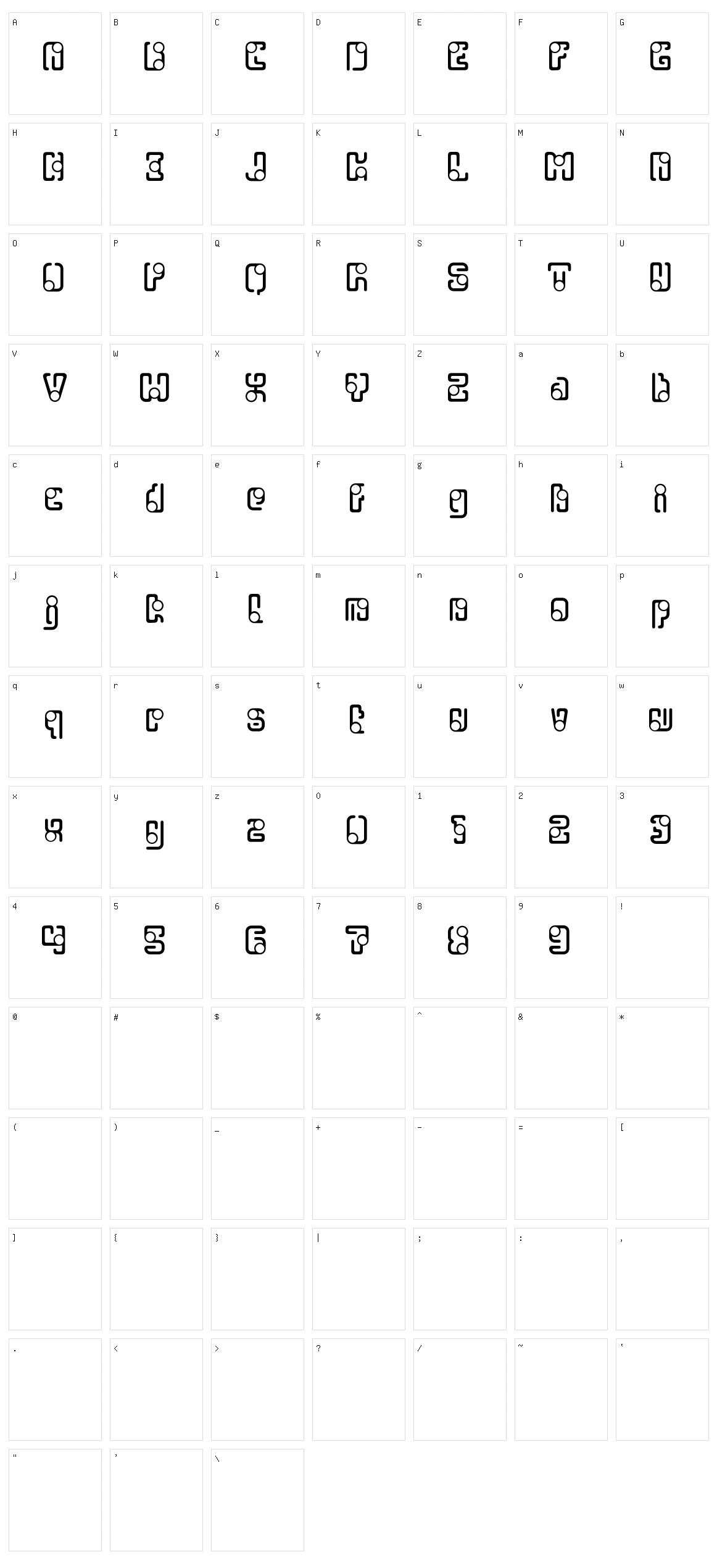 Orbital Flight Character Set