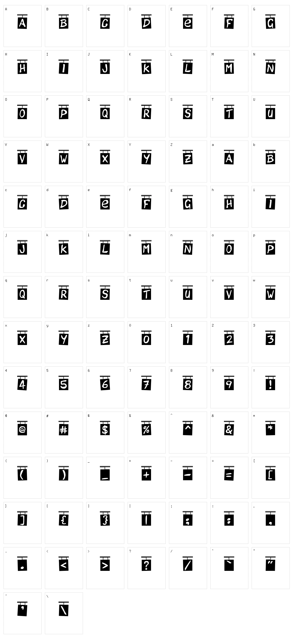Order Up Character Set