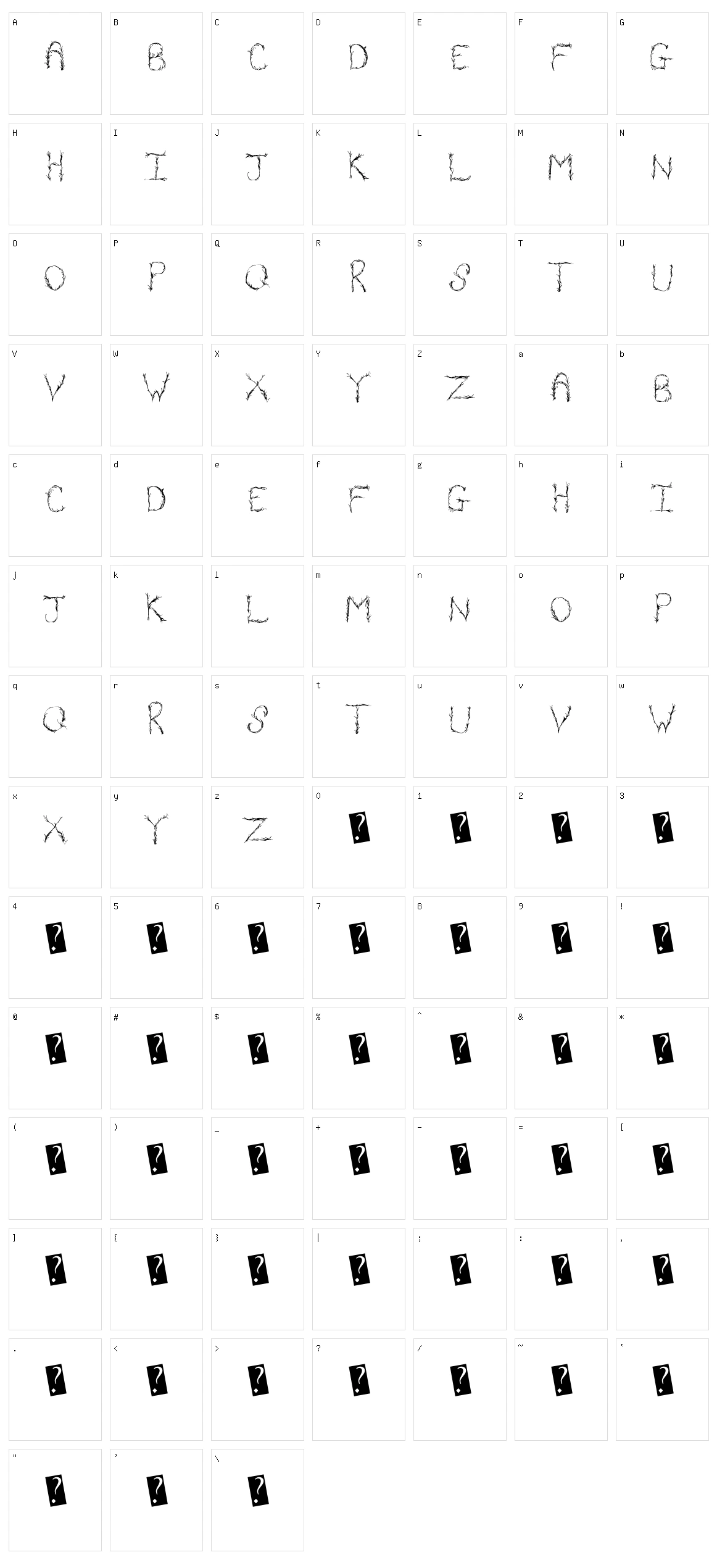 Organic Vines Character Set