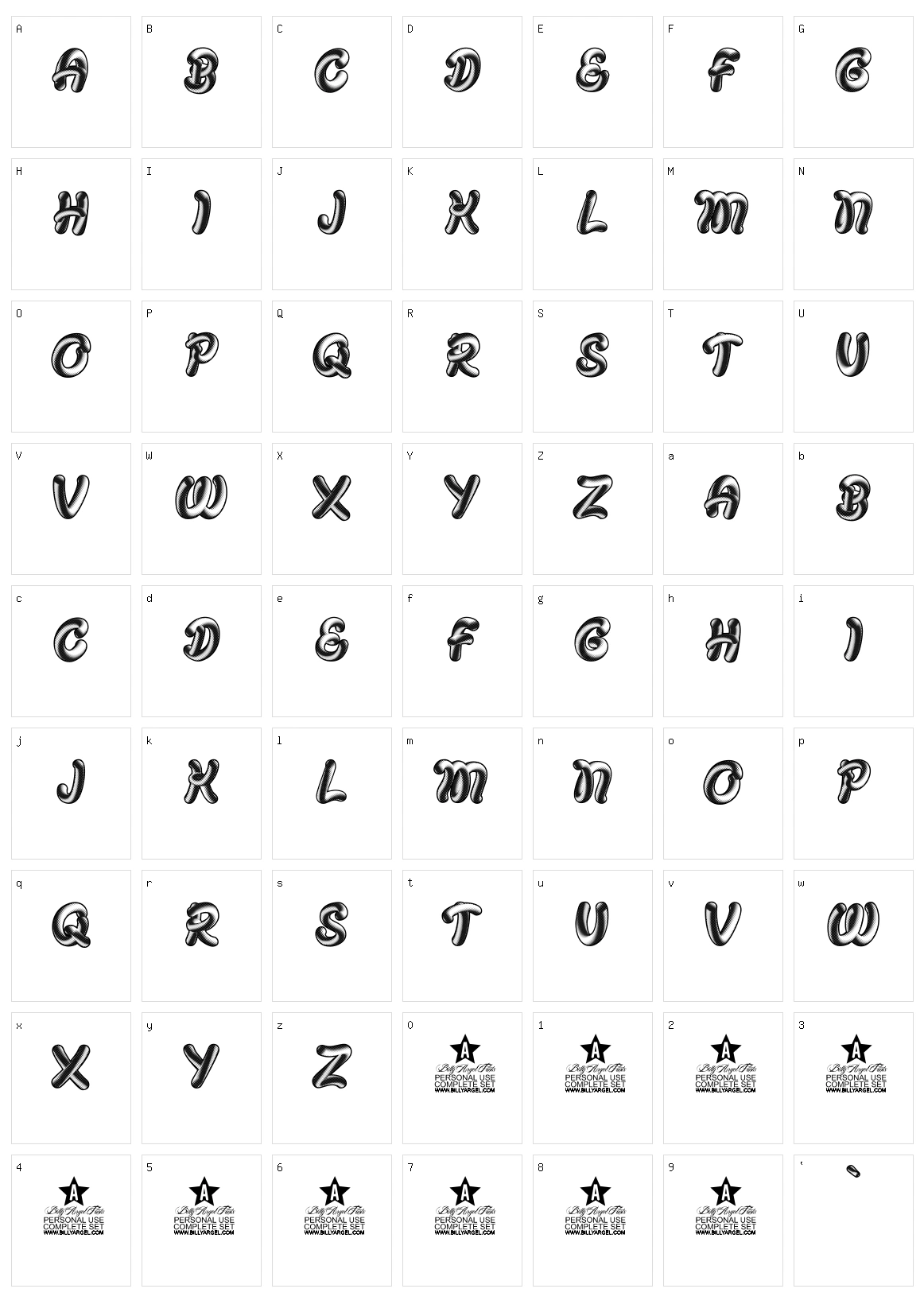 Organical Character Set