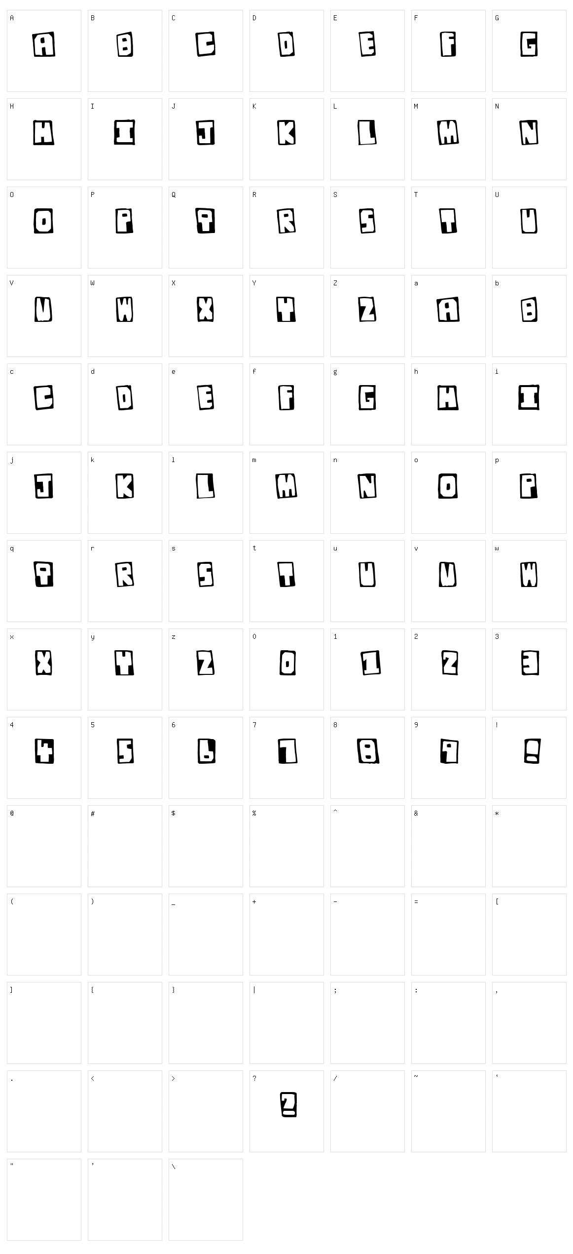 Original Junglist Character Set