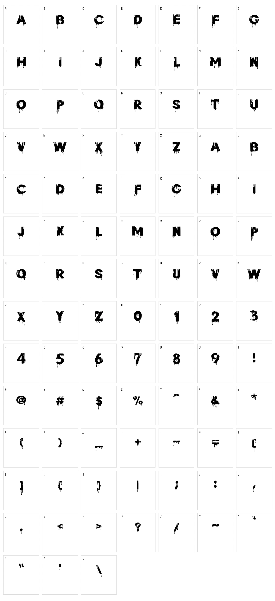 Paint Drops Character Set
