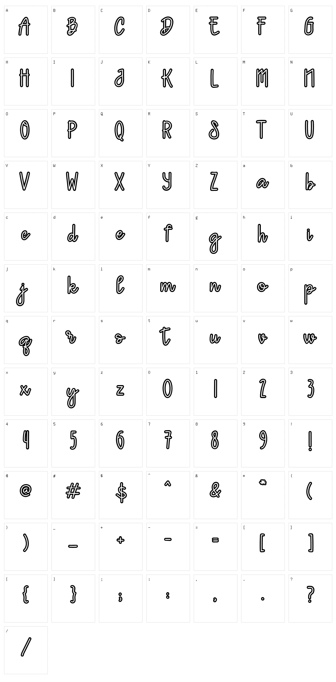 Tropical House Character Set