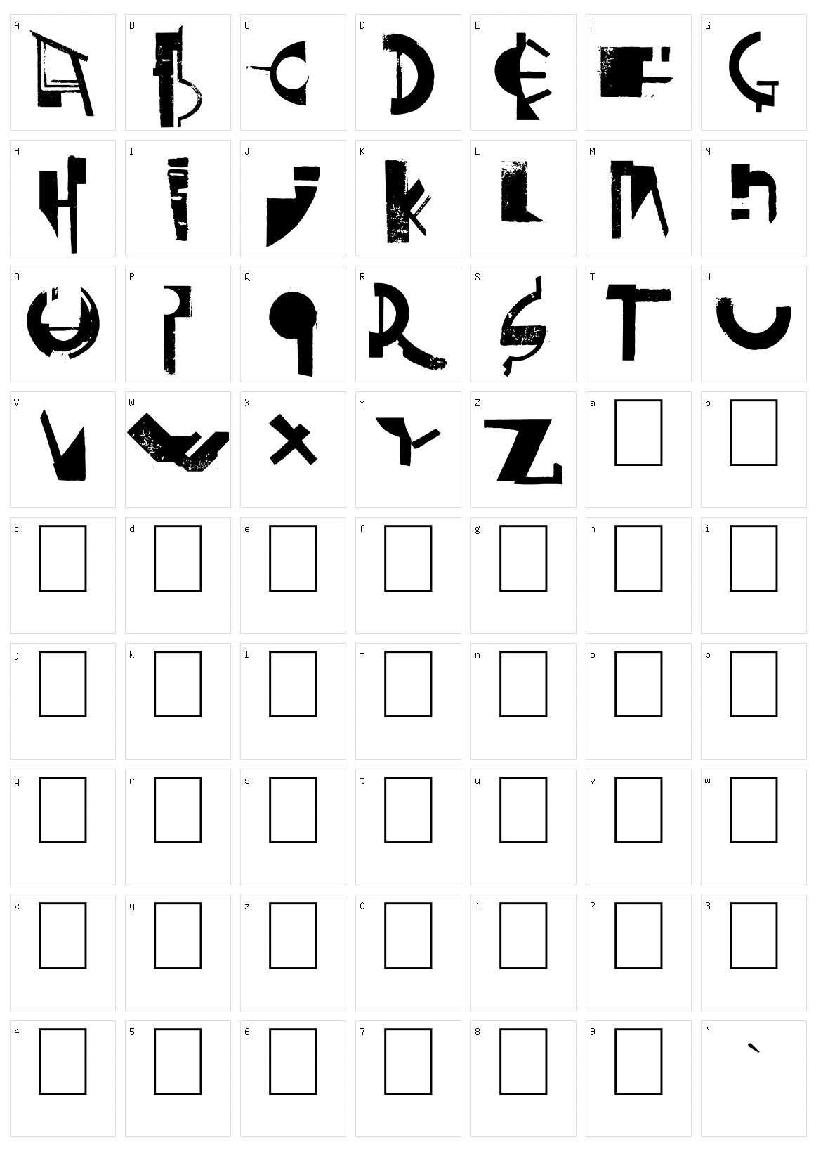 Painter Character Set