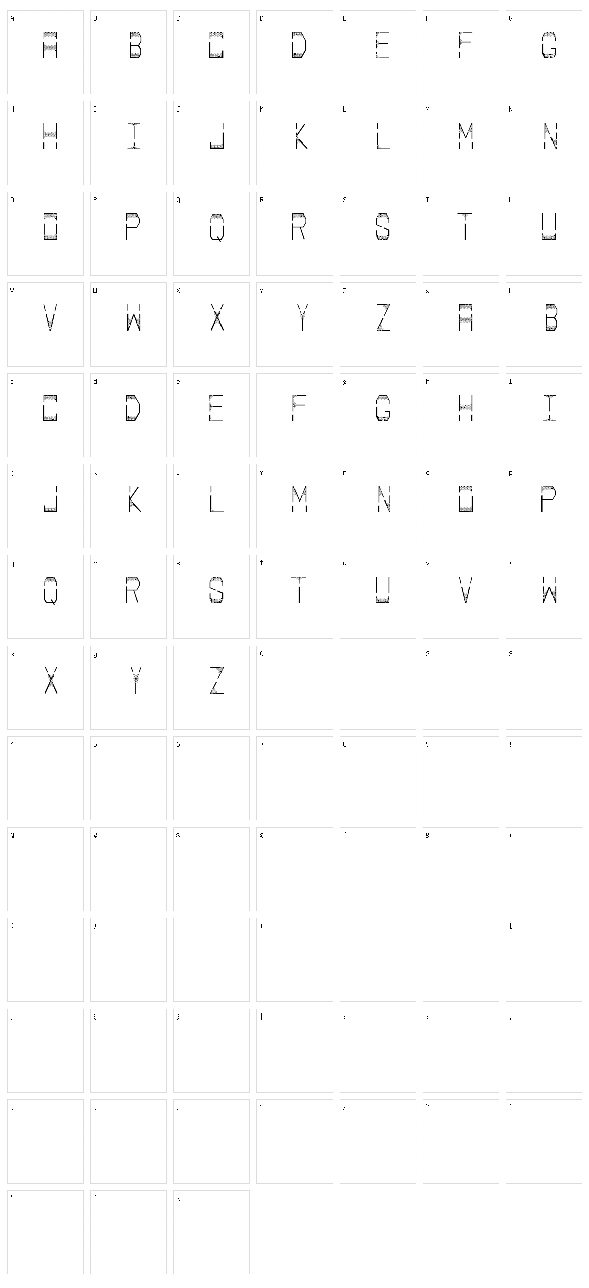 Palace Character Set