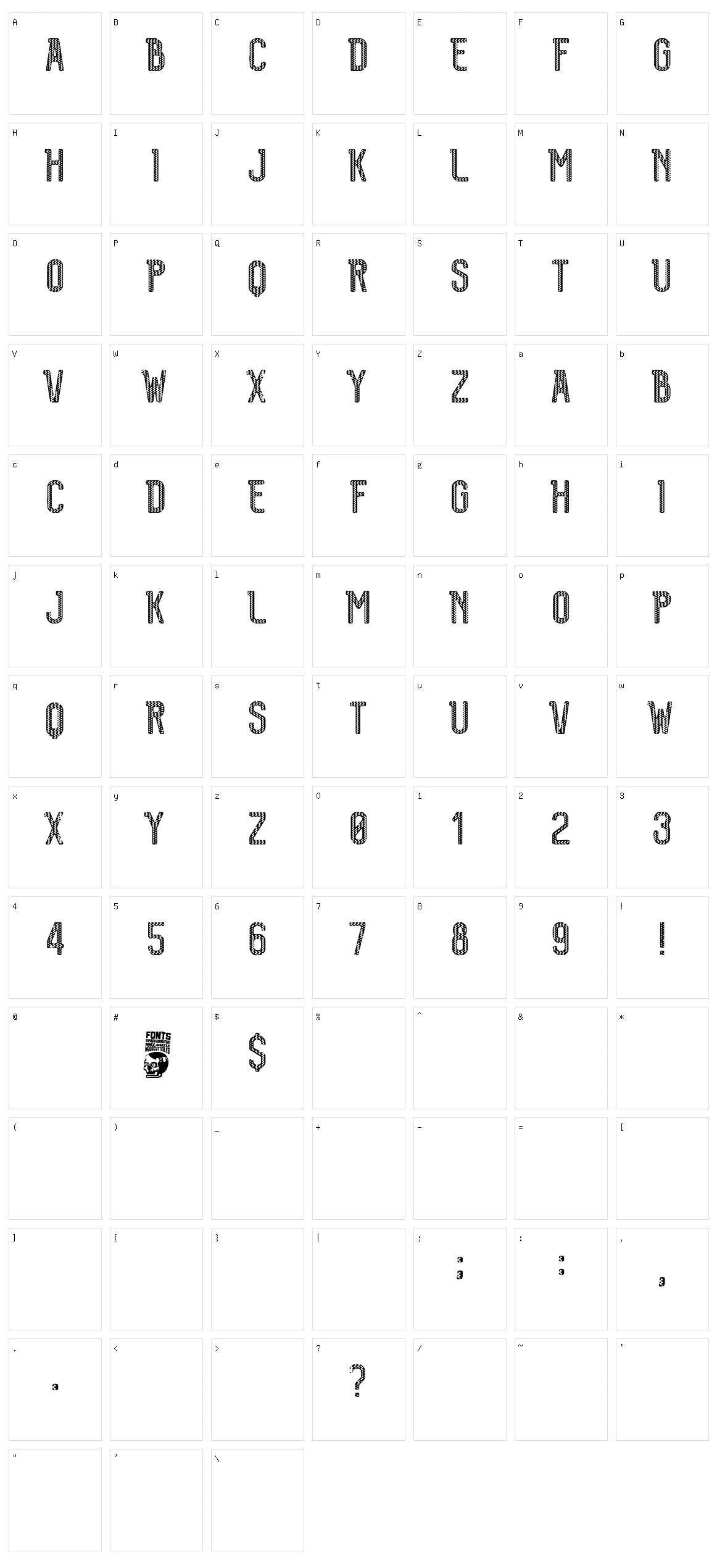 Pandora Character Set