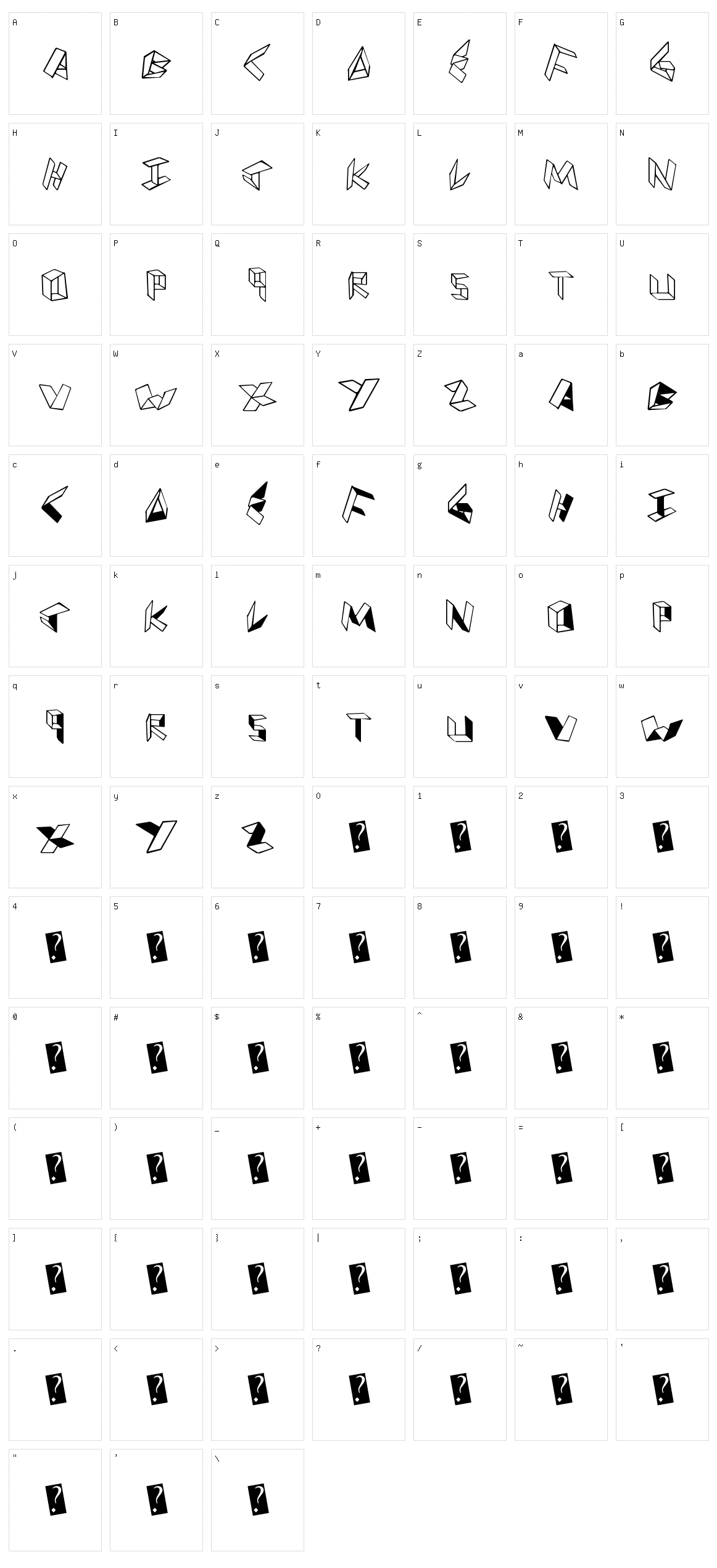 Paper Folder Character Set