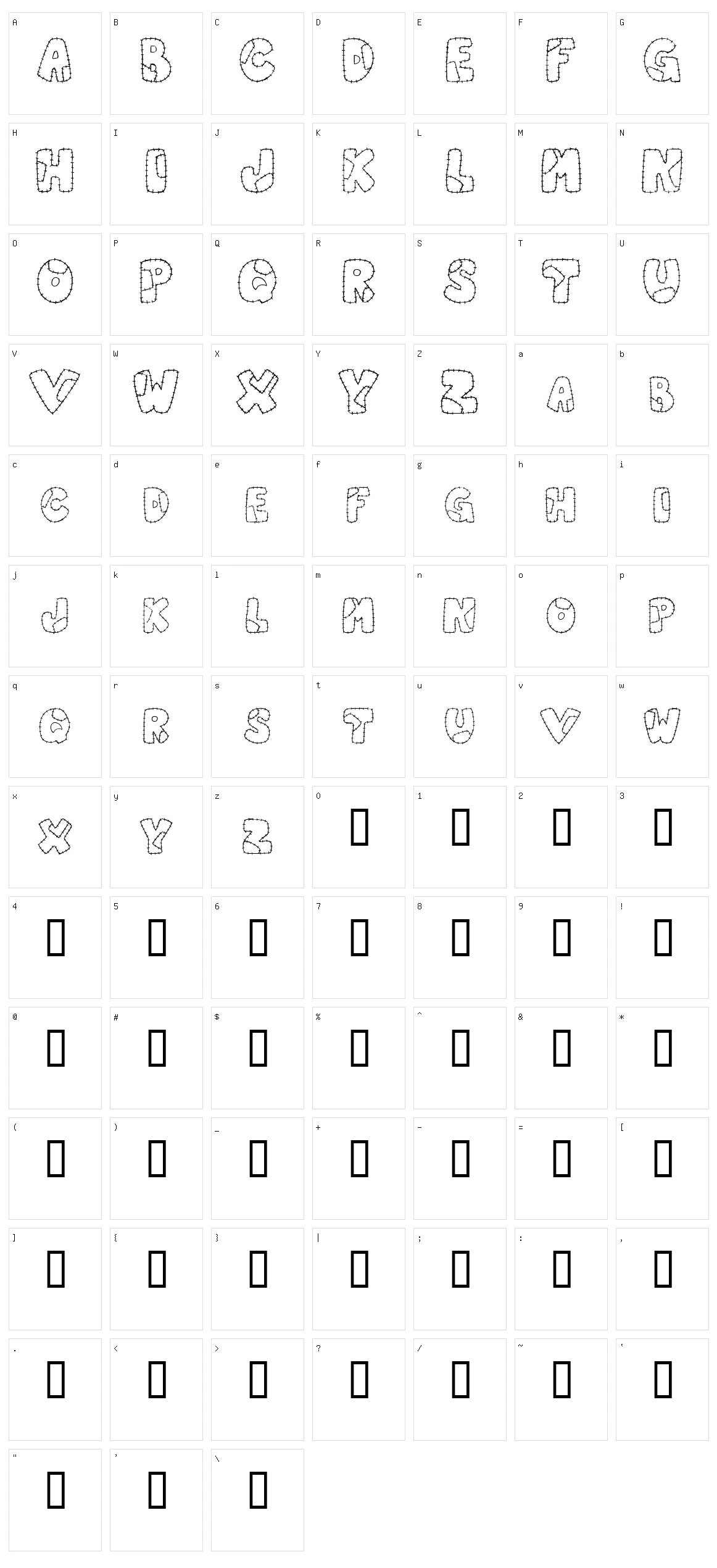 Patchwork Letter Character Set