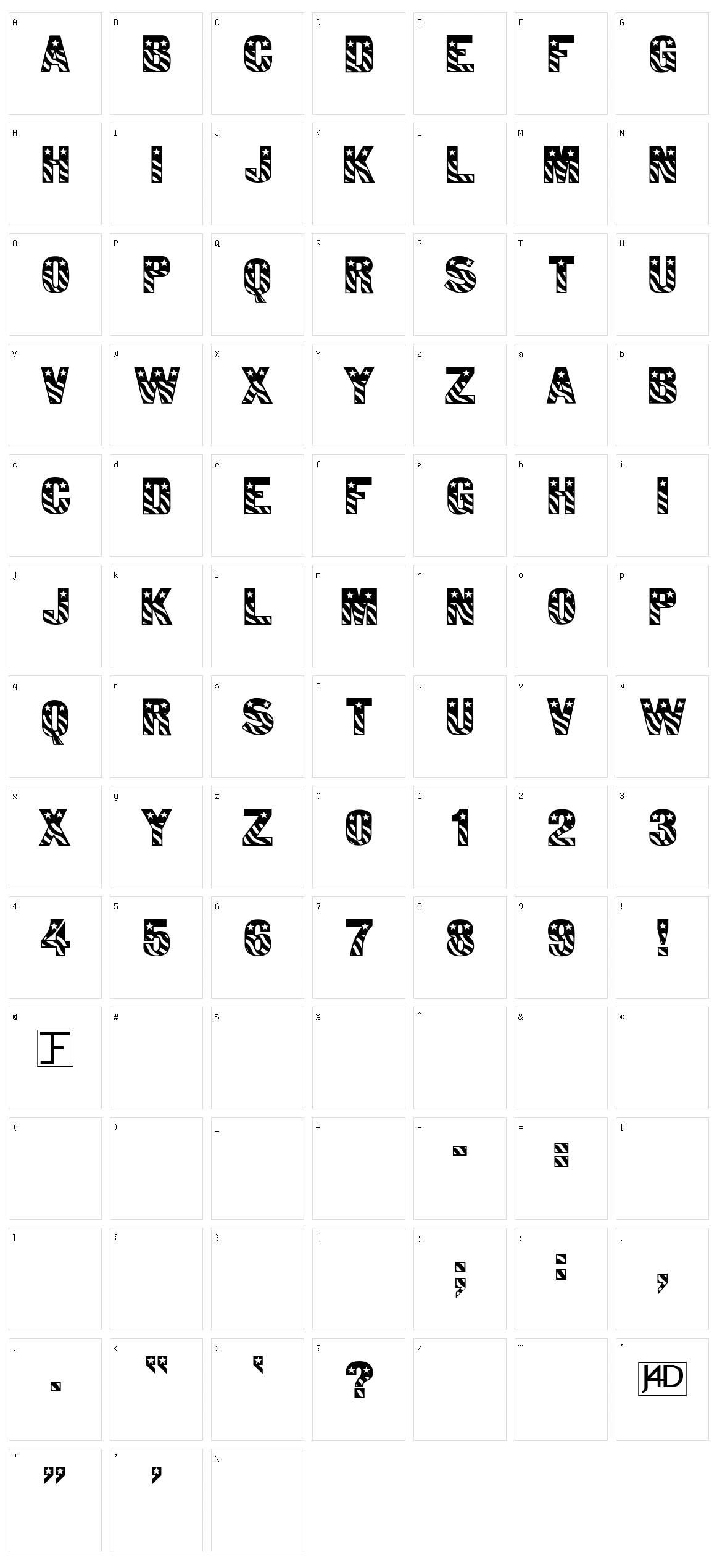 Patriot Character Set