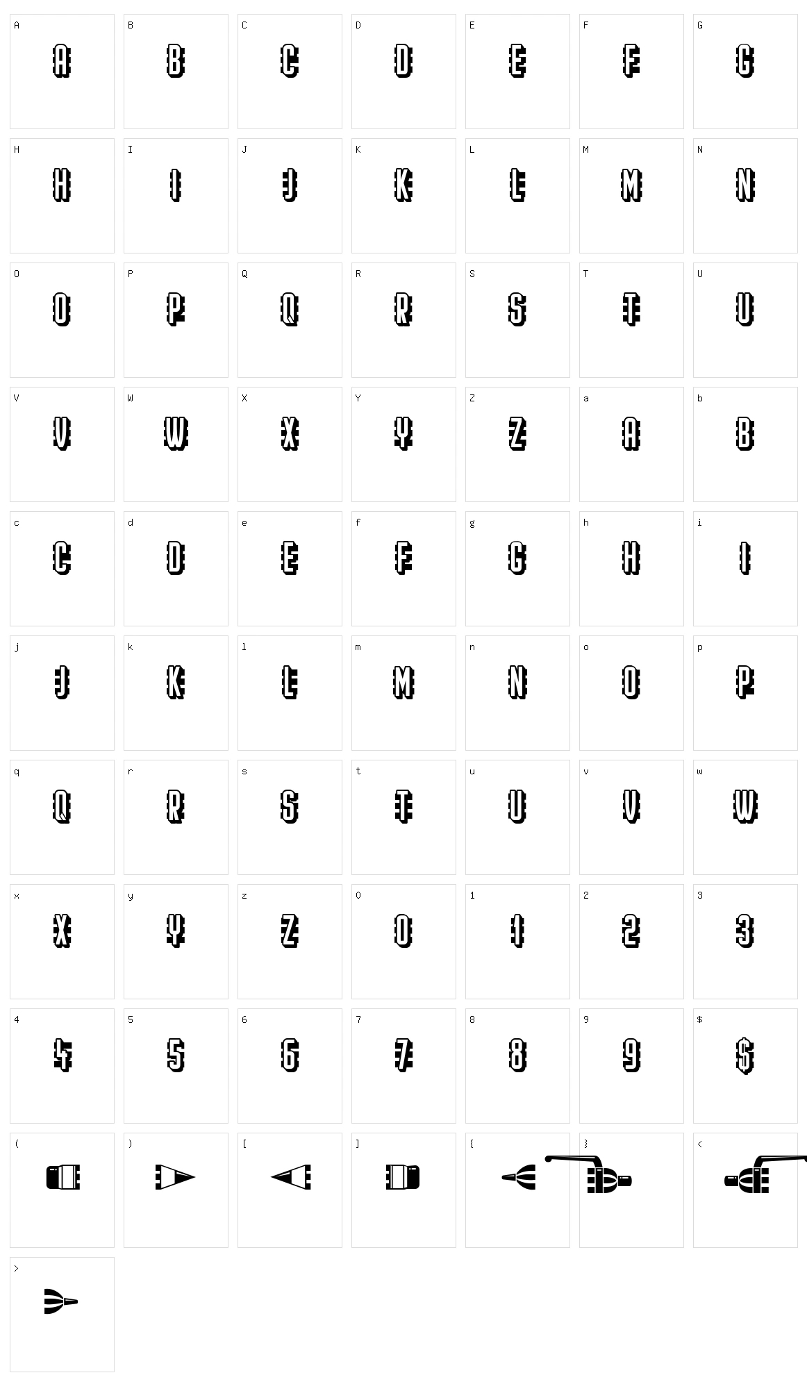 Pencil Character Set