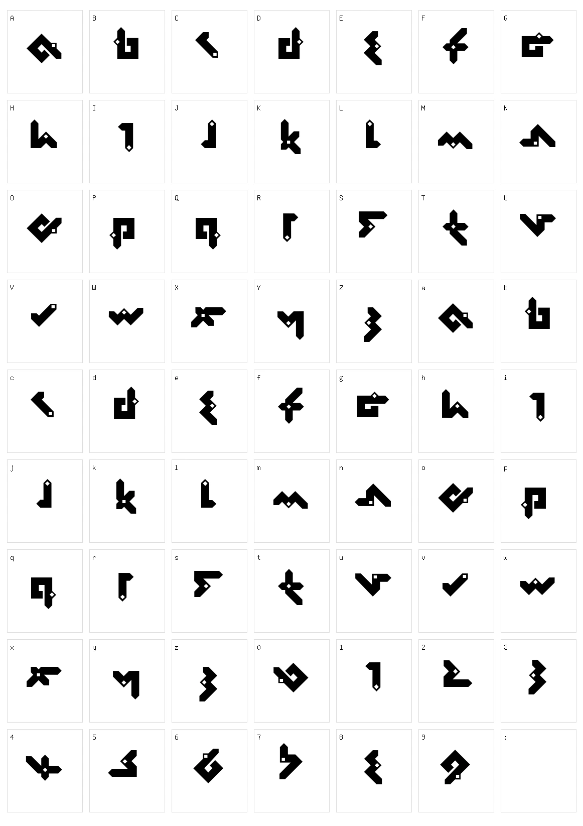 Pentomino Character Set
