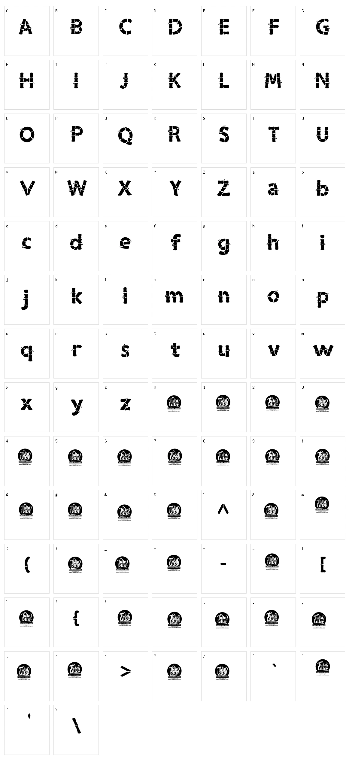 Pethuk Character Set