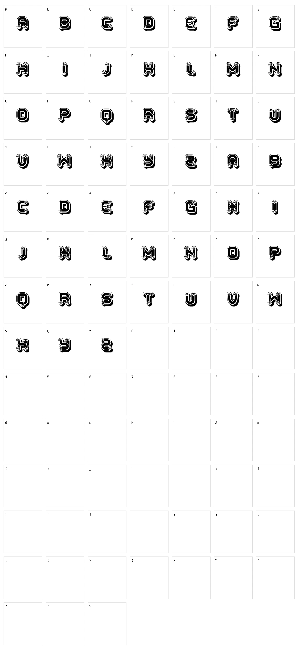 Peureux Character Set
