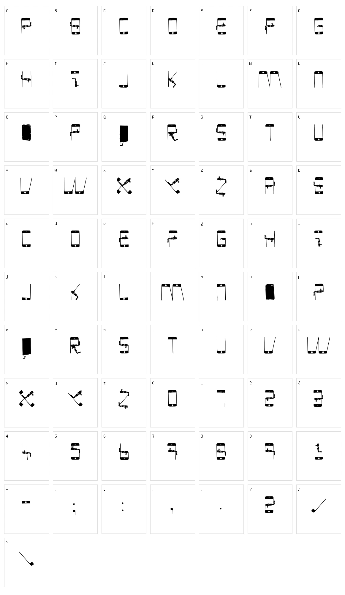 Phone Scan Character Set