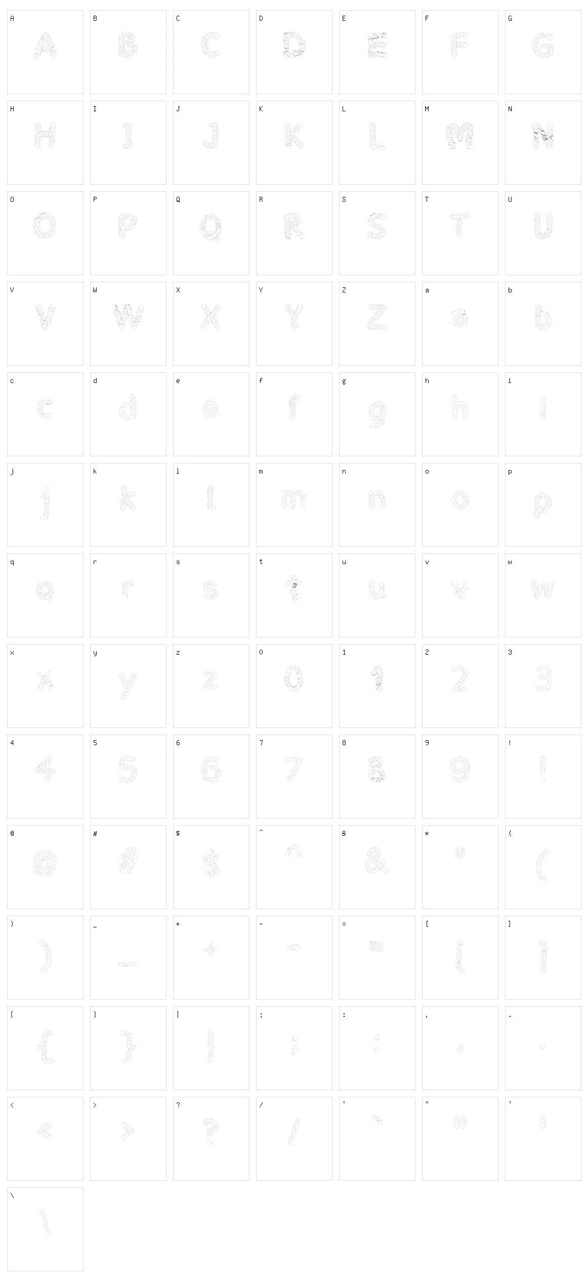 Pikia Character Set