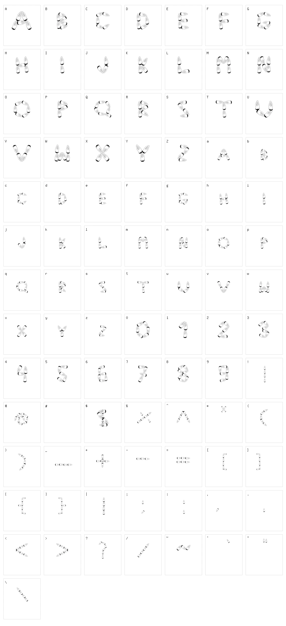 Pinho Character Set