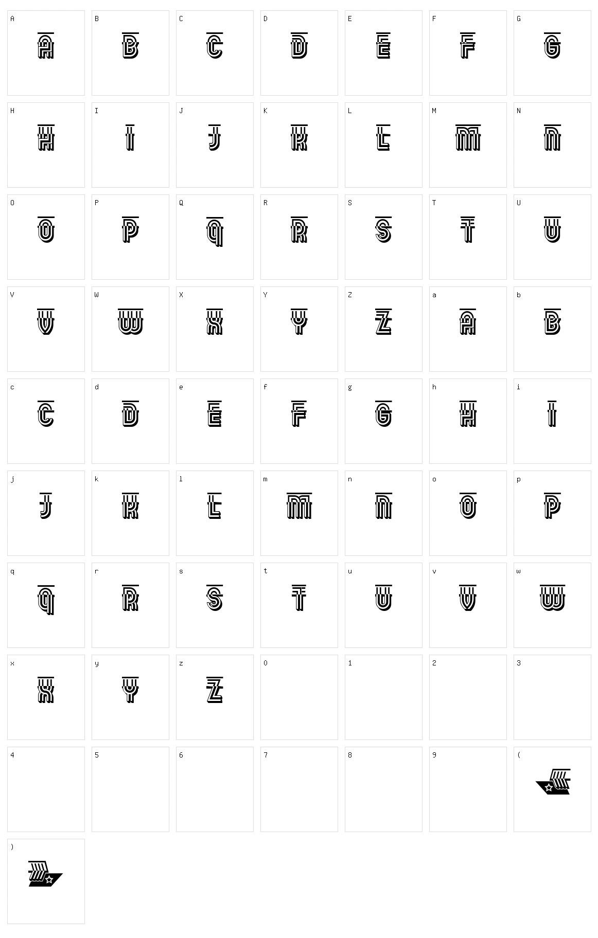 Pioneer Character Set