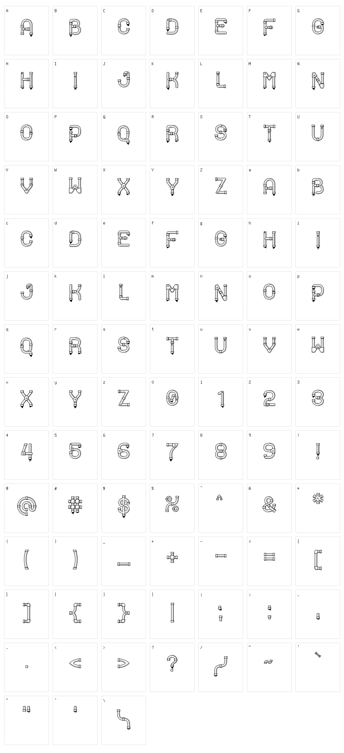 Pipeline Character Set