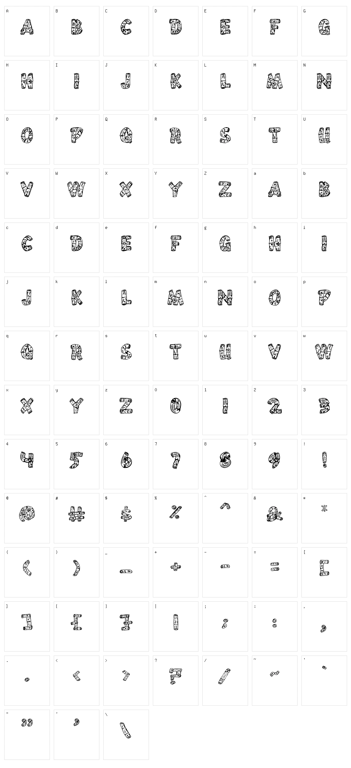 Plants Draw Character Set
