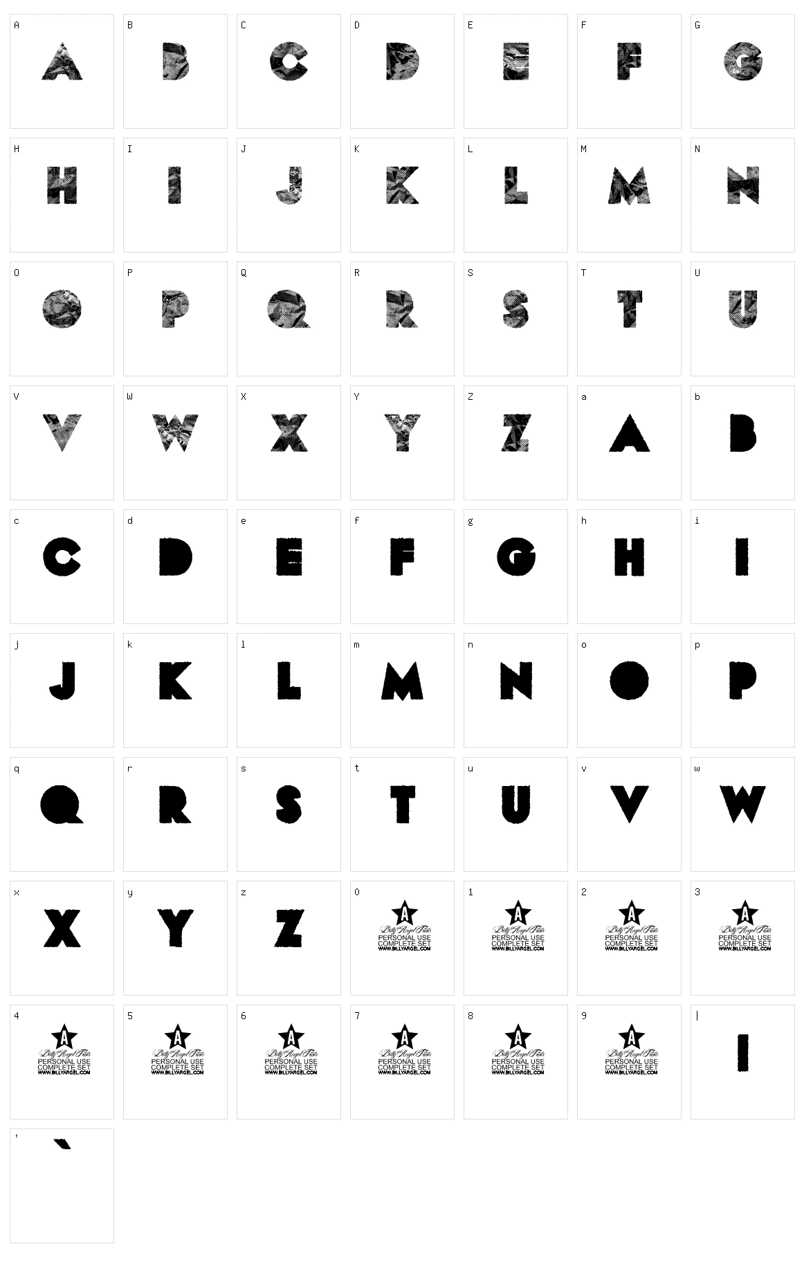 Plasticdots Character Set