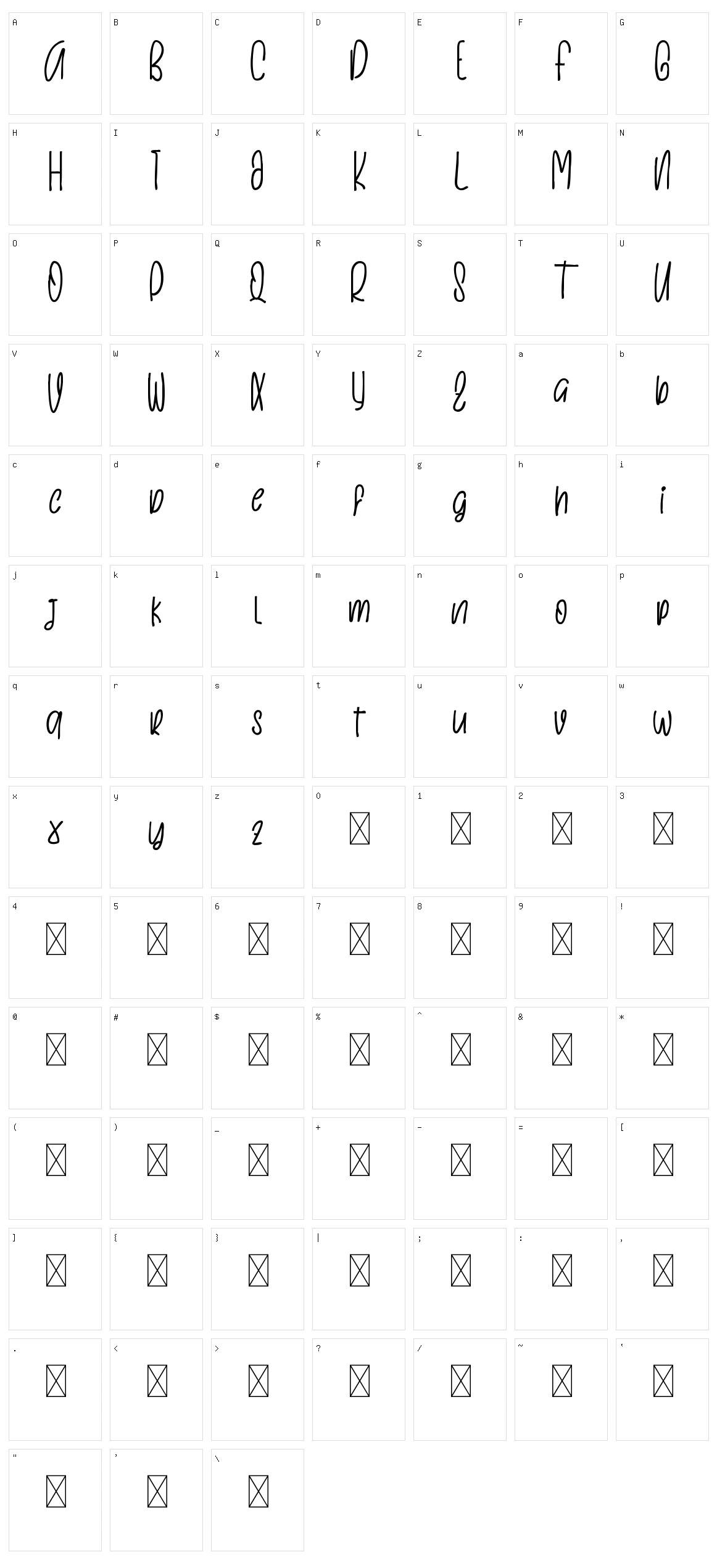 Leaffuse Character Set