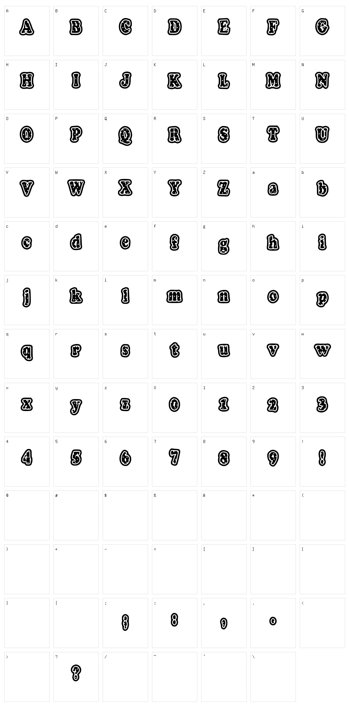 Polka Letter Stamp Character Set