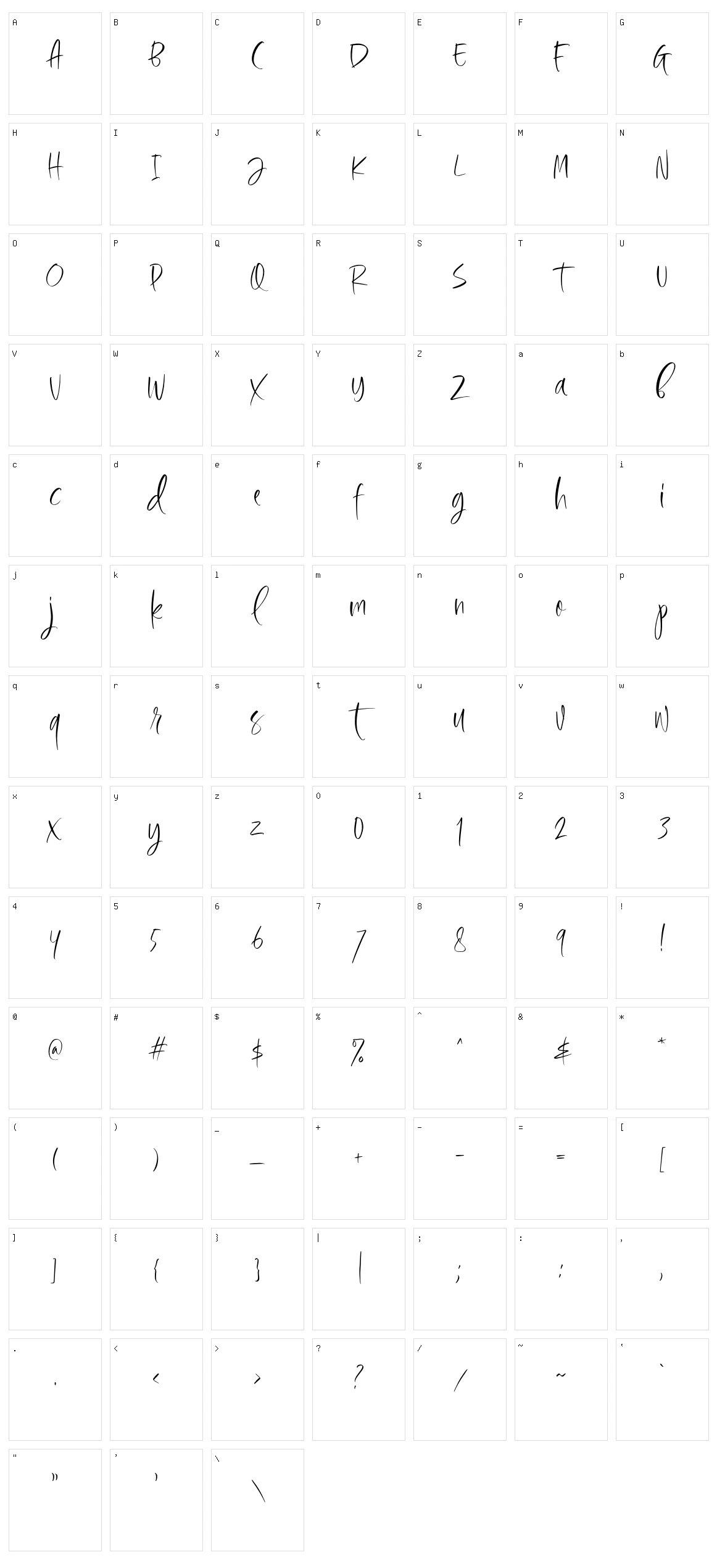 New Orleans Character Set