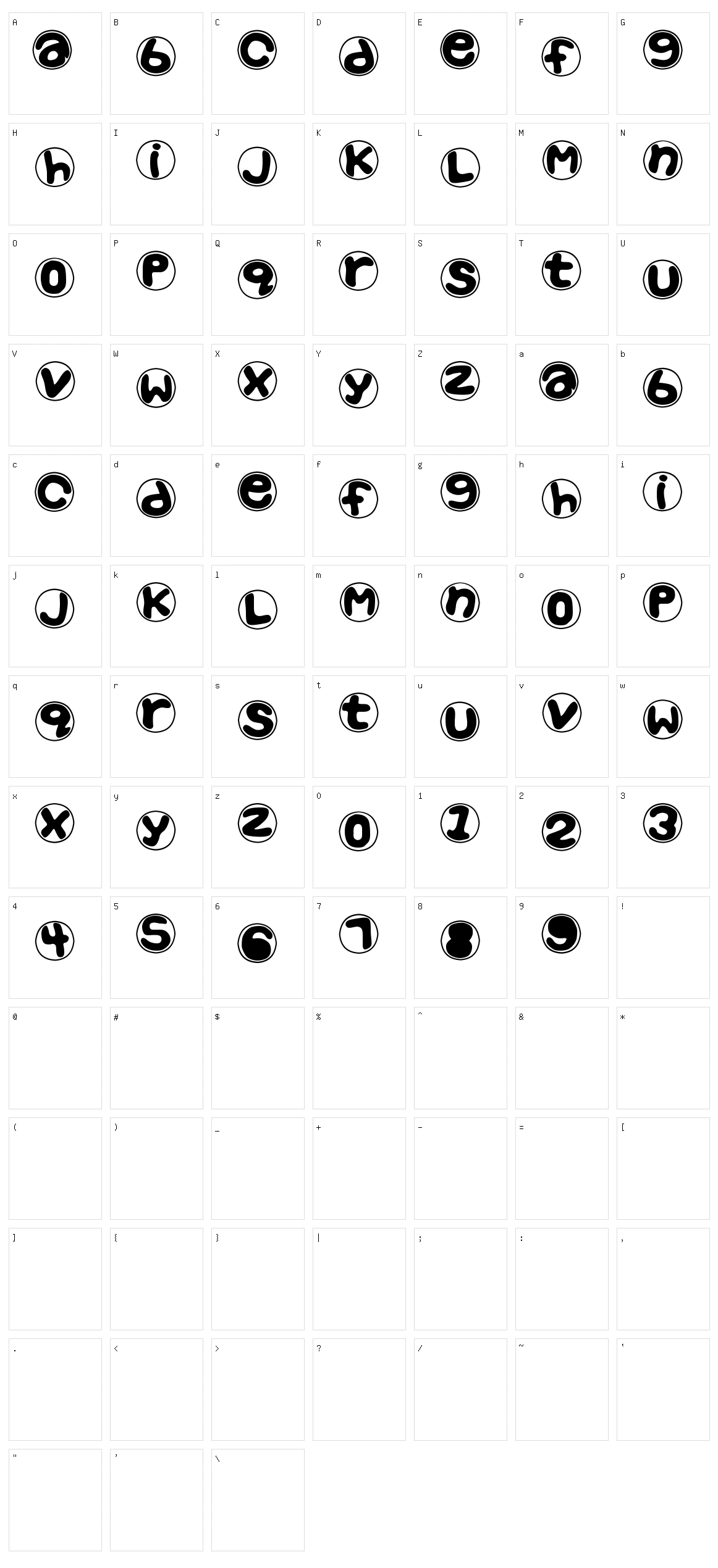 Pop Up Character Set