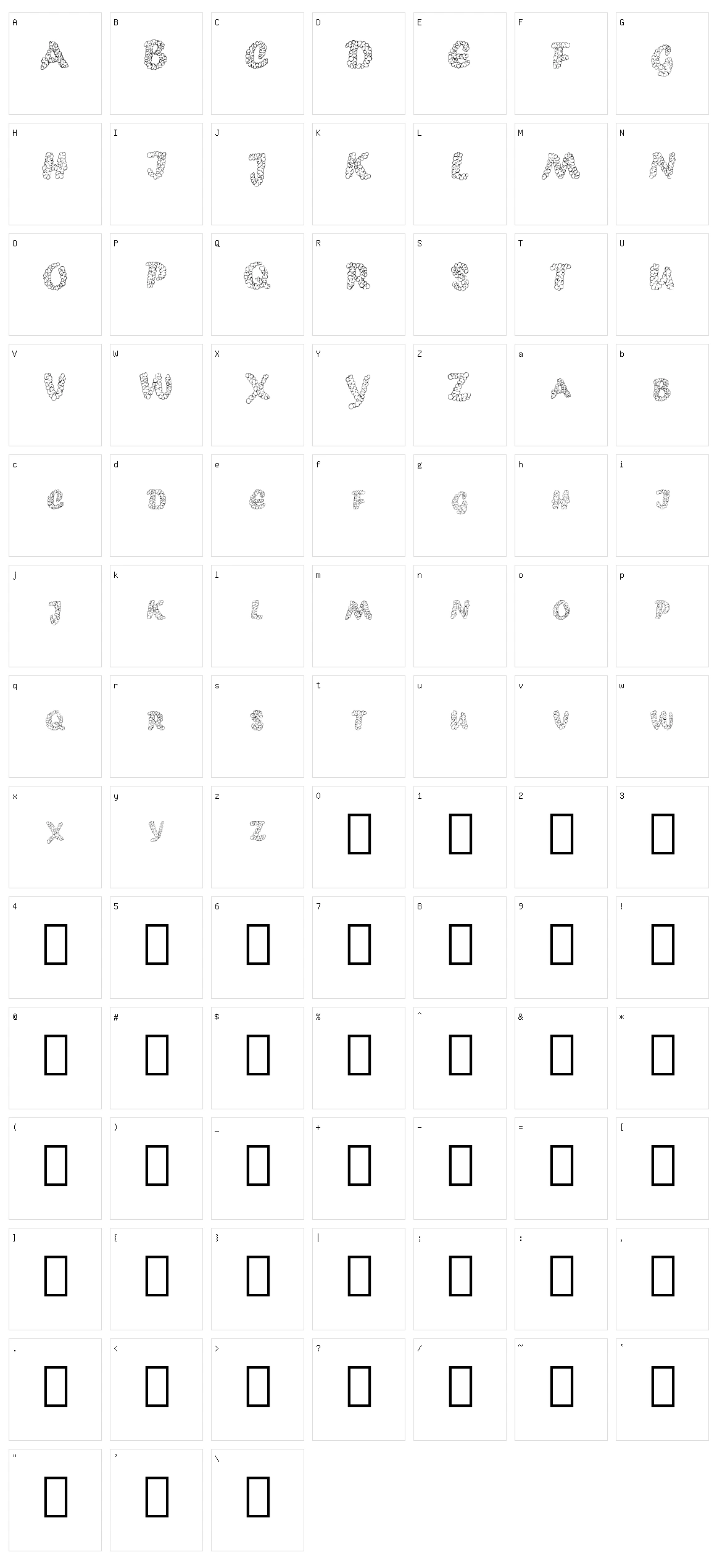 Popcorn EBO Character Set