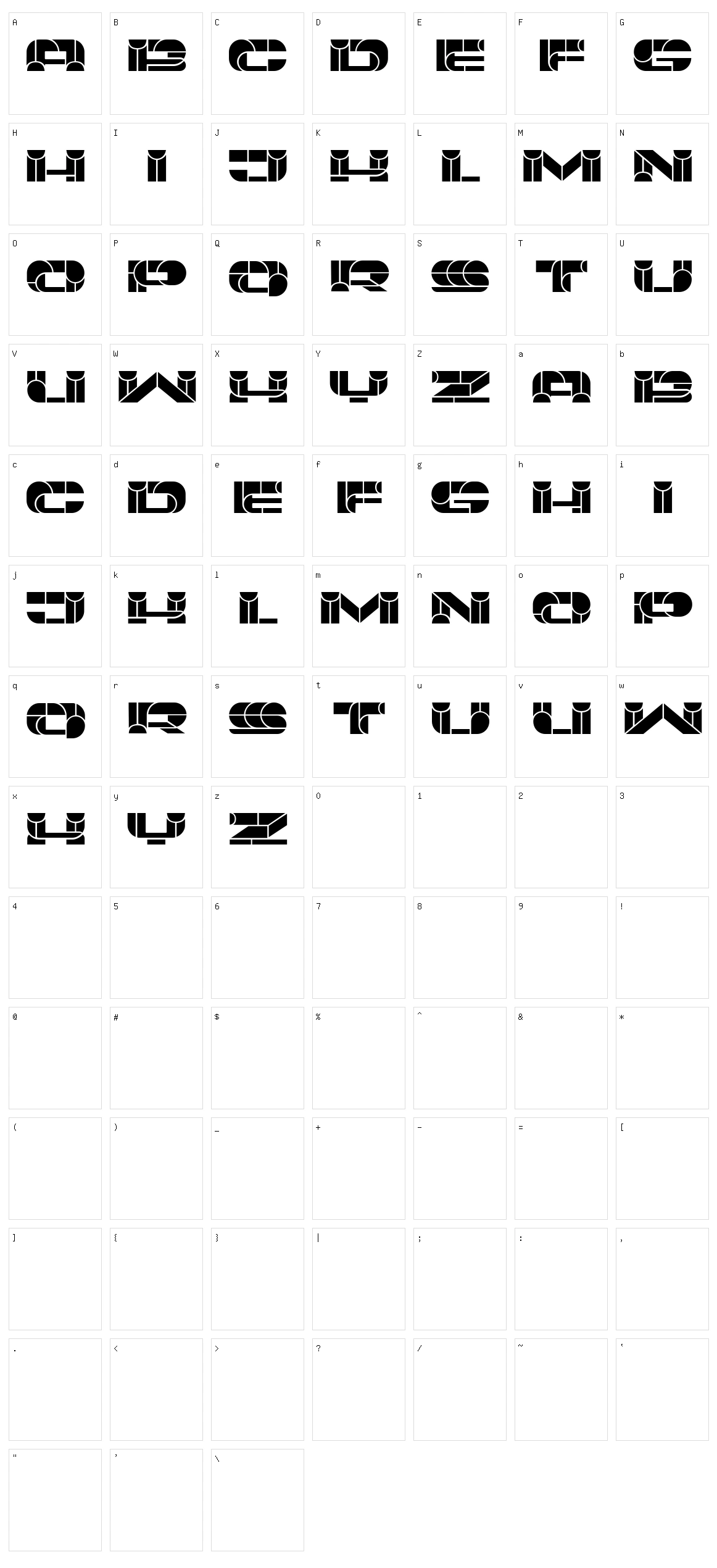 Portfolio Character Set