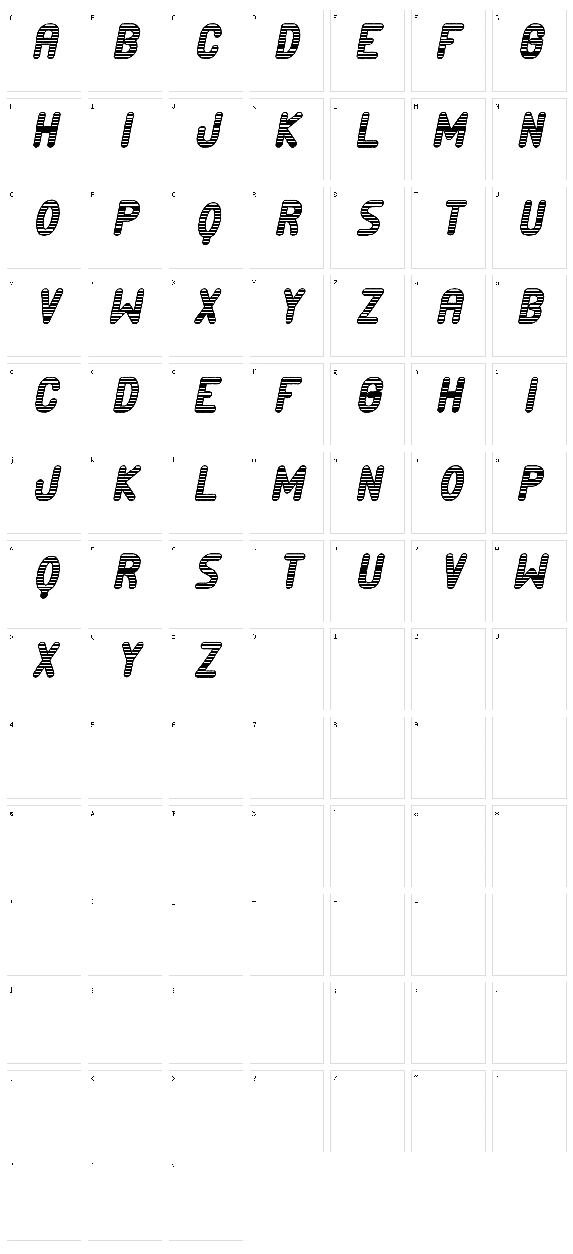 Presidiario St Character Set