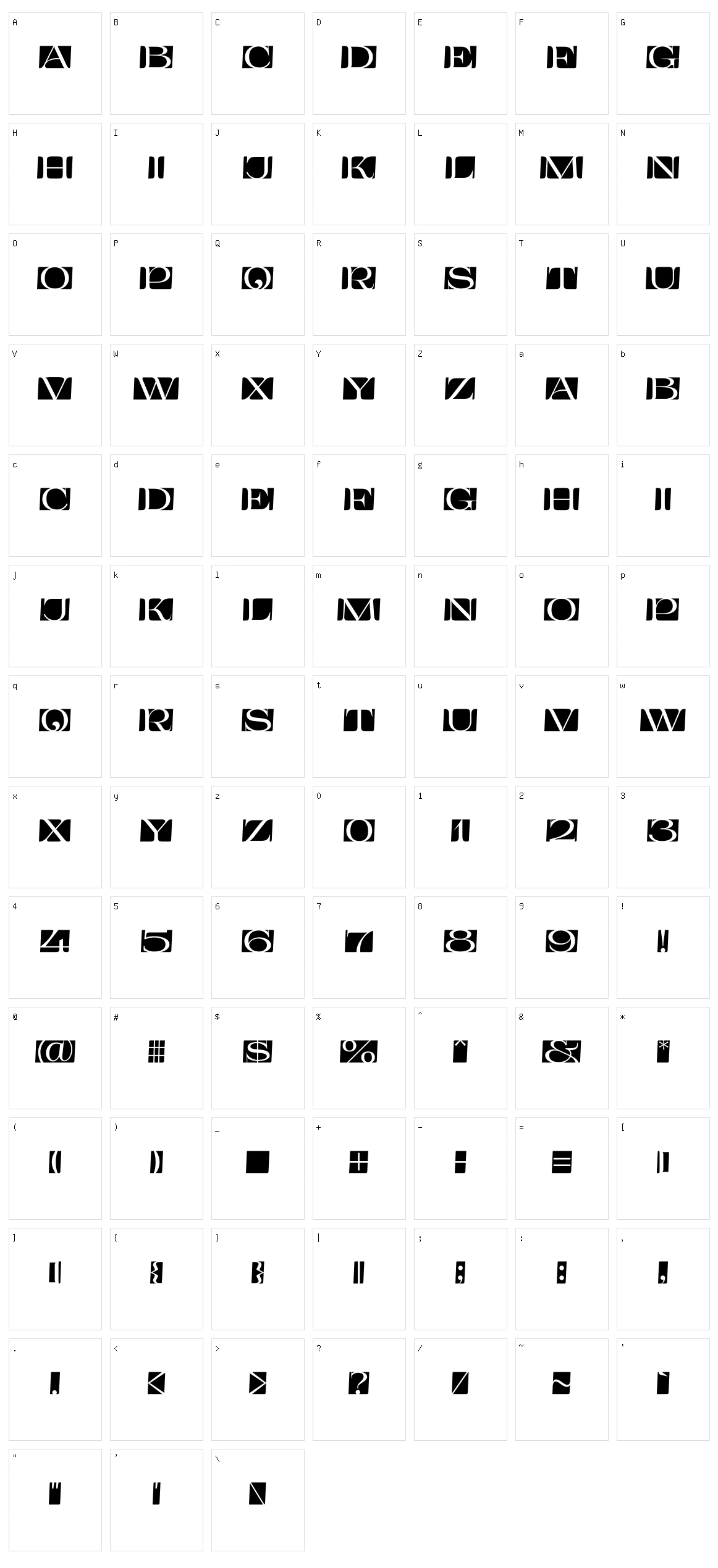 Primediva Character Set