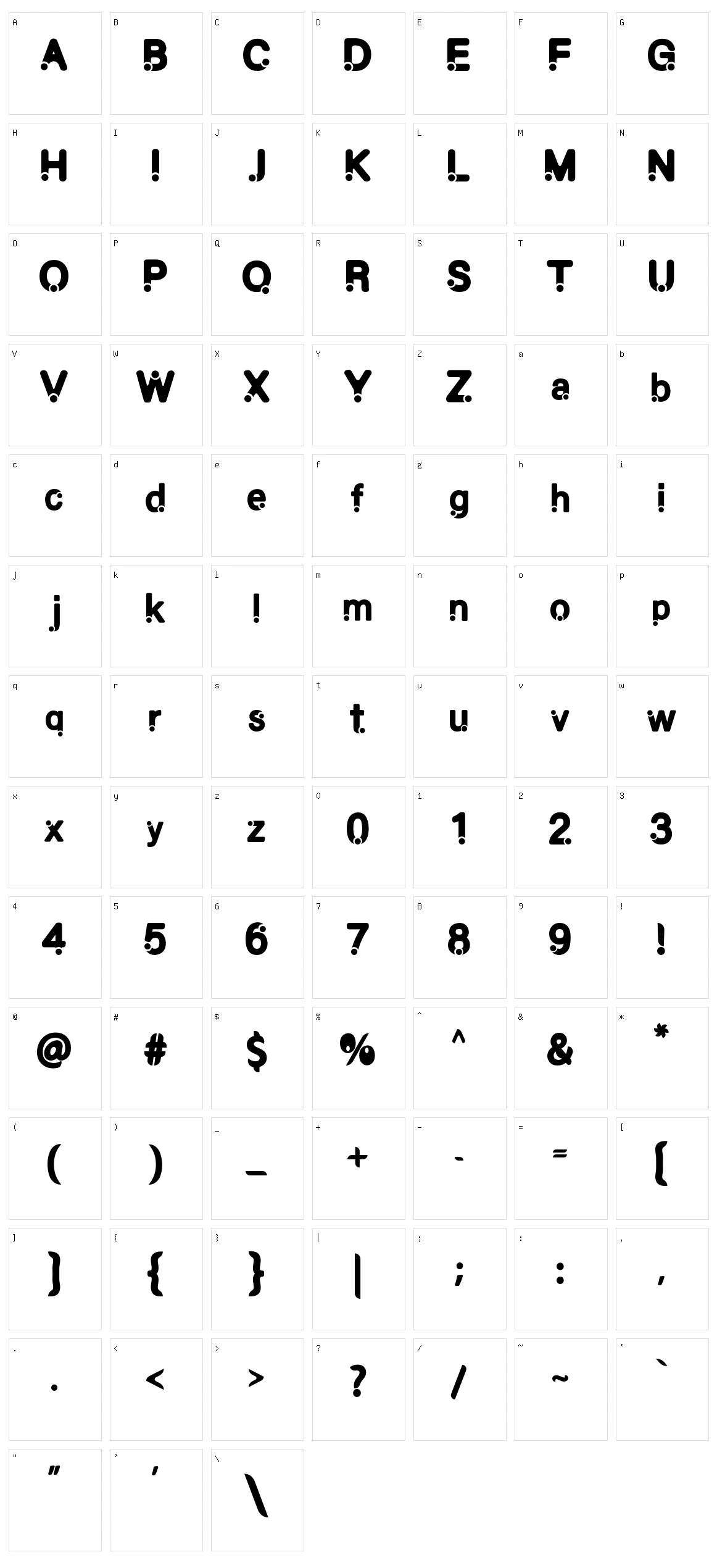 Proline Character Set
