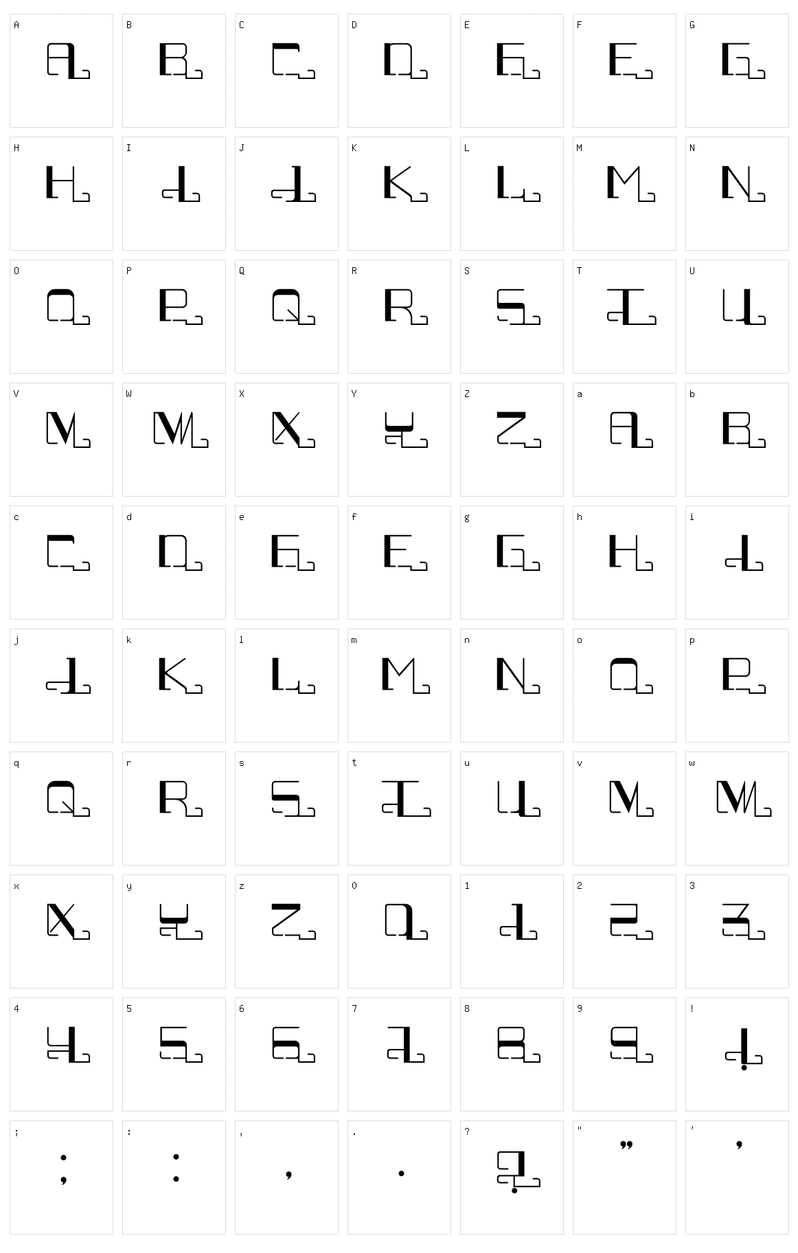 Puzzelle Tr Character Set