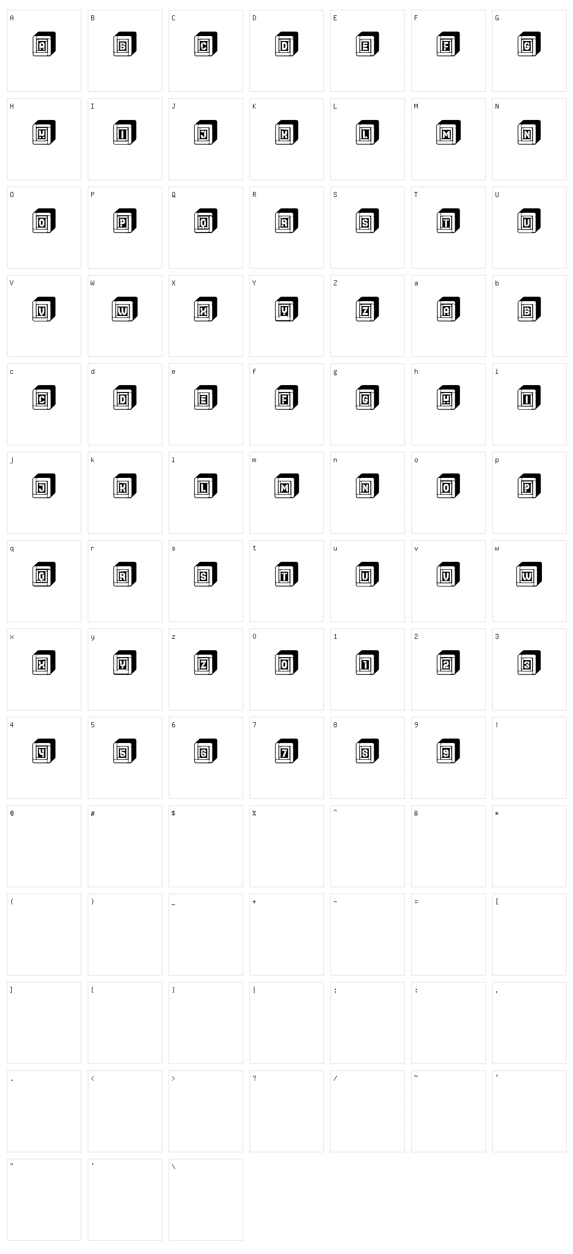 Pyxidas Character Set