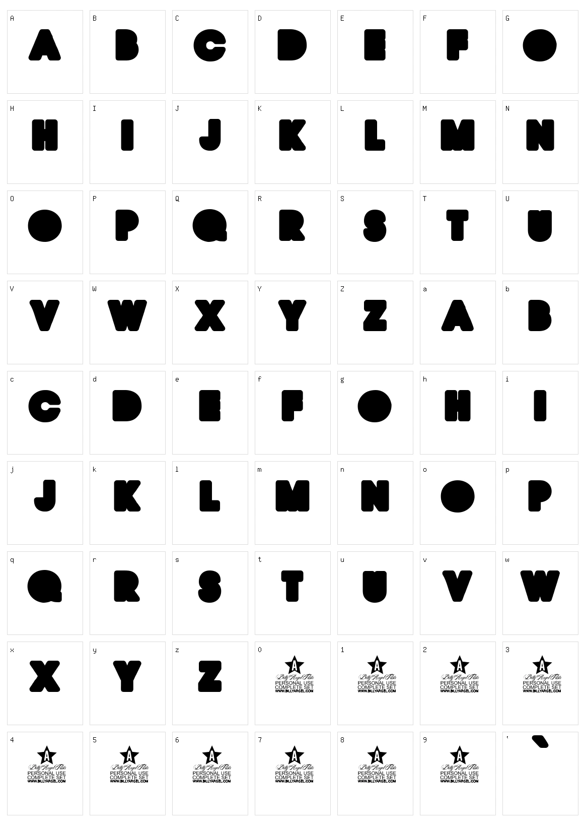 Quirky Character Set