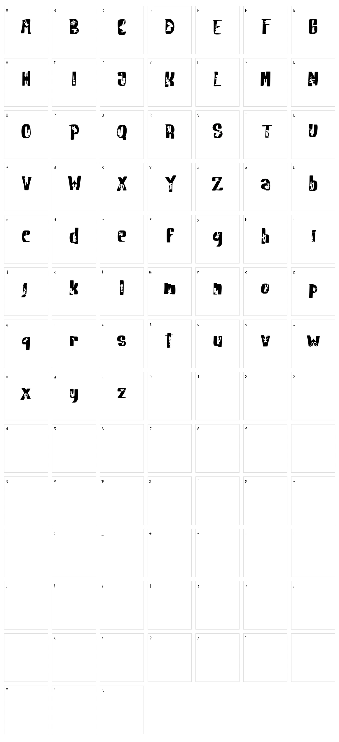 Rabbit Character Set