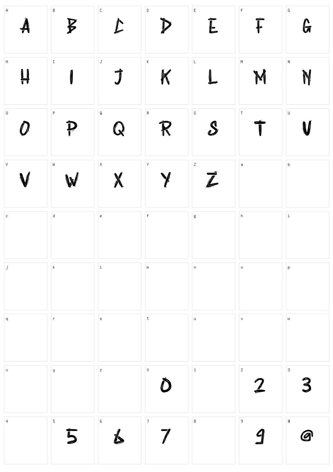 Rabsy Character Set