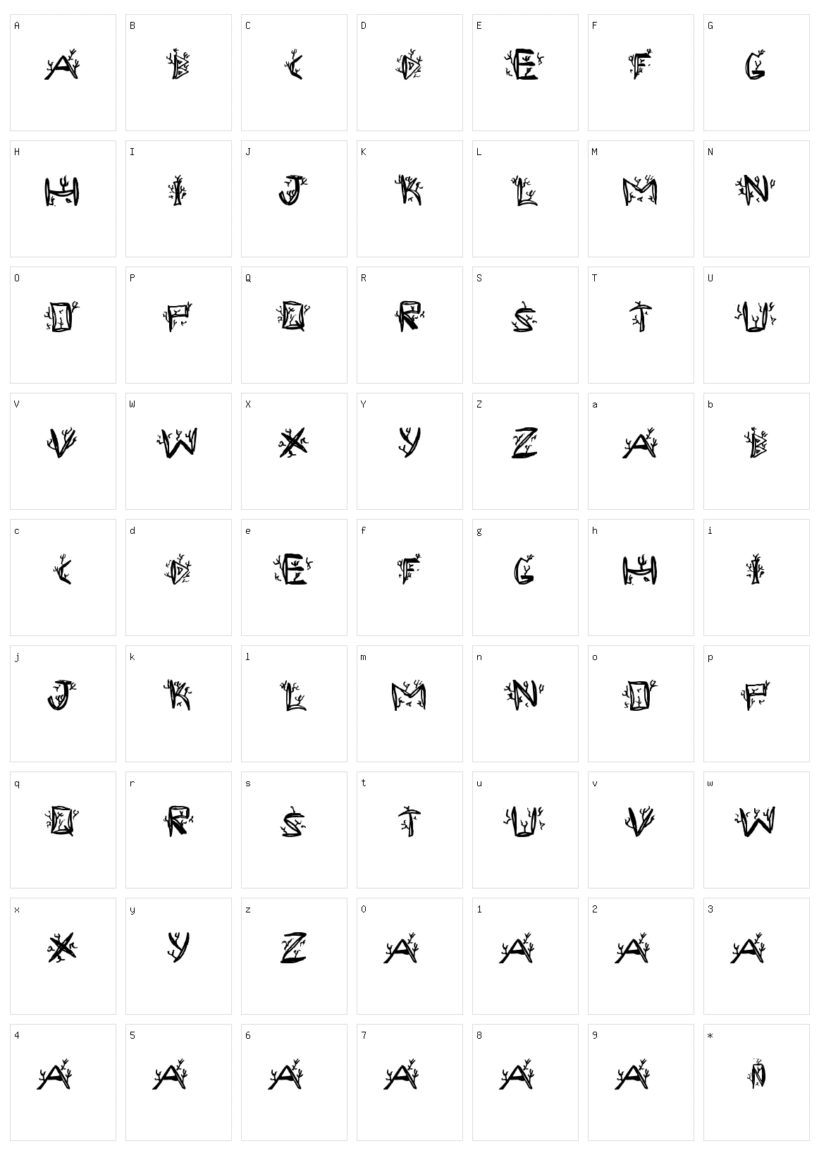 Ramada 1 Character Set