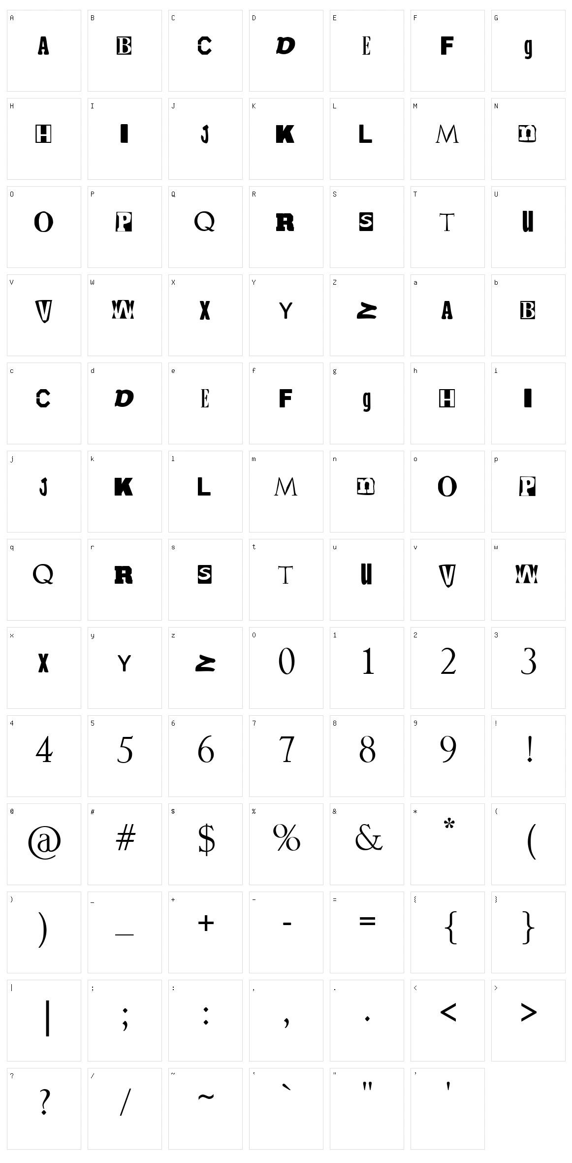 Ransom Character Set