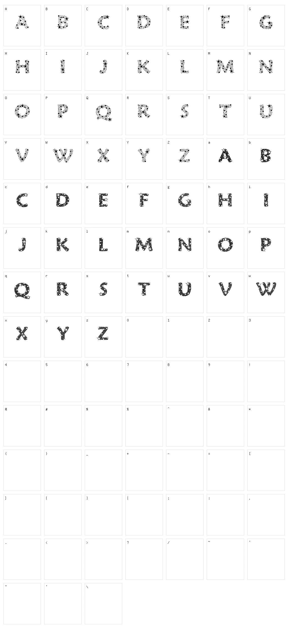 Razzle Dazzle Character Set