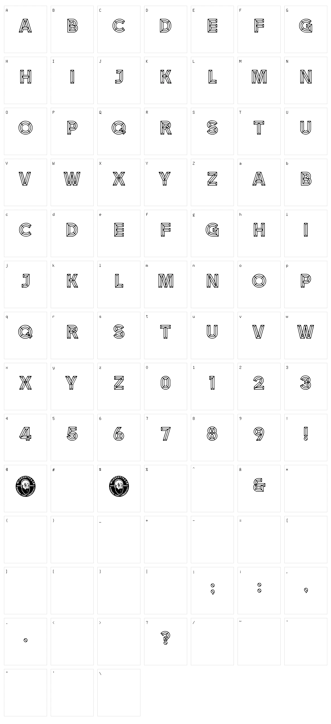 Renderland Character Set