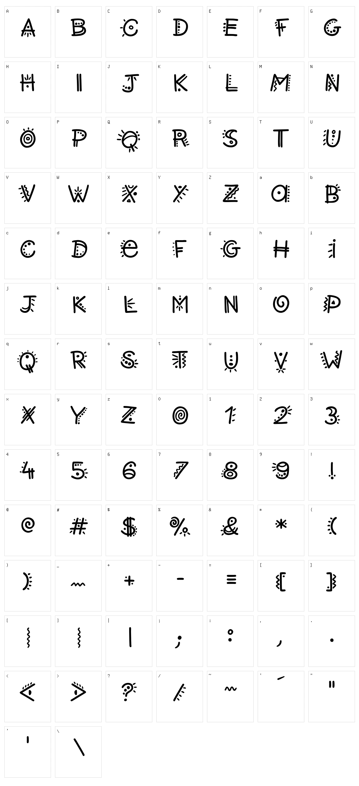 Retwisted Character Set