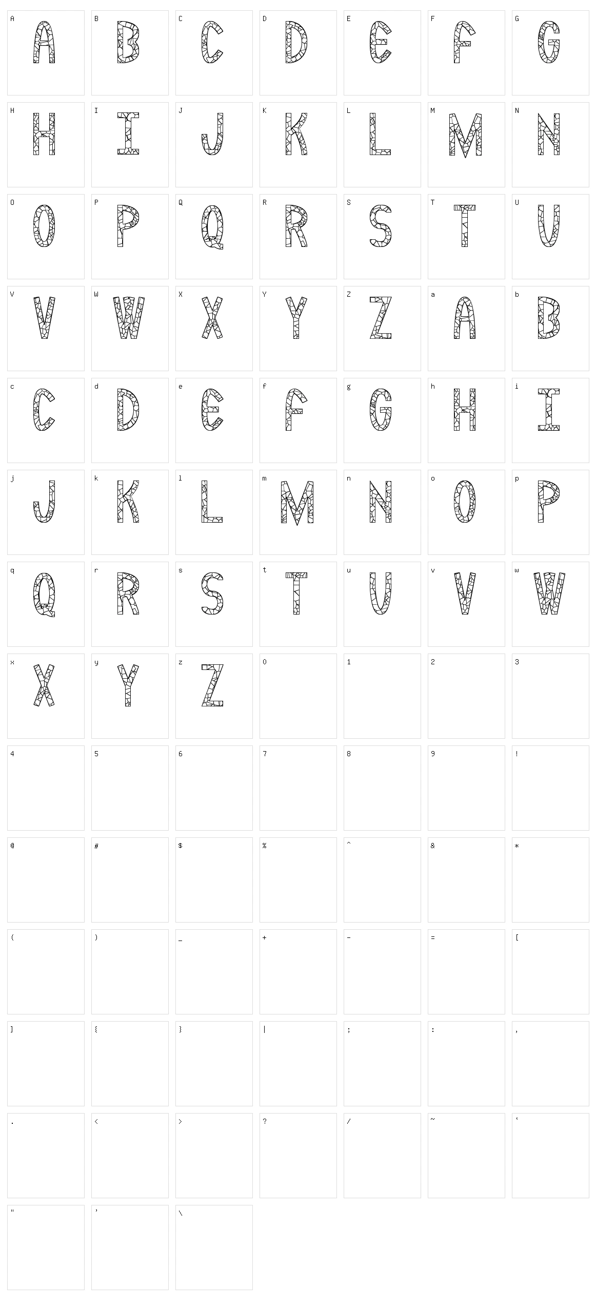 Rockmia ST Character Set
