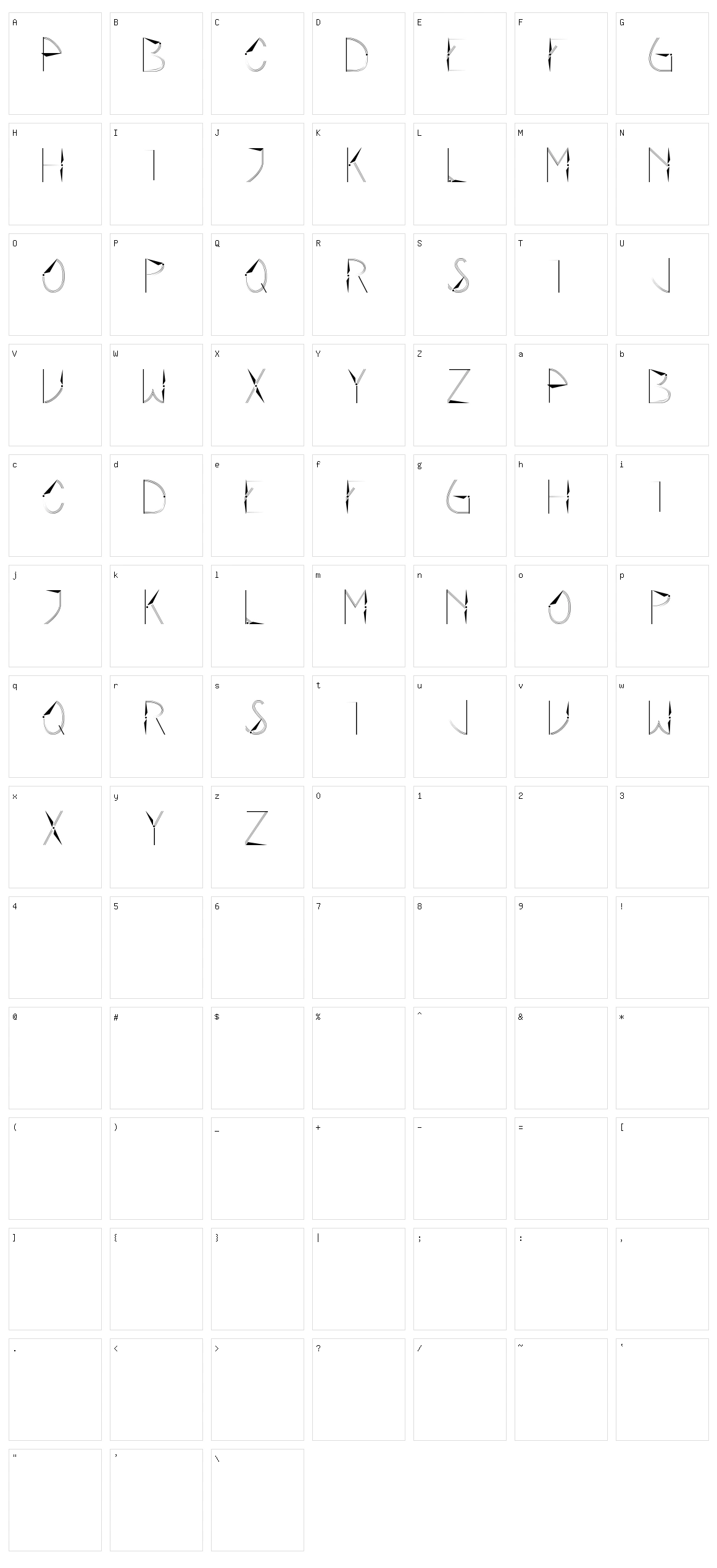 Rotor Character Set