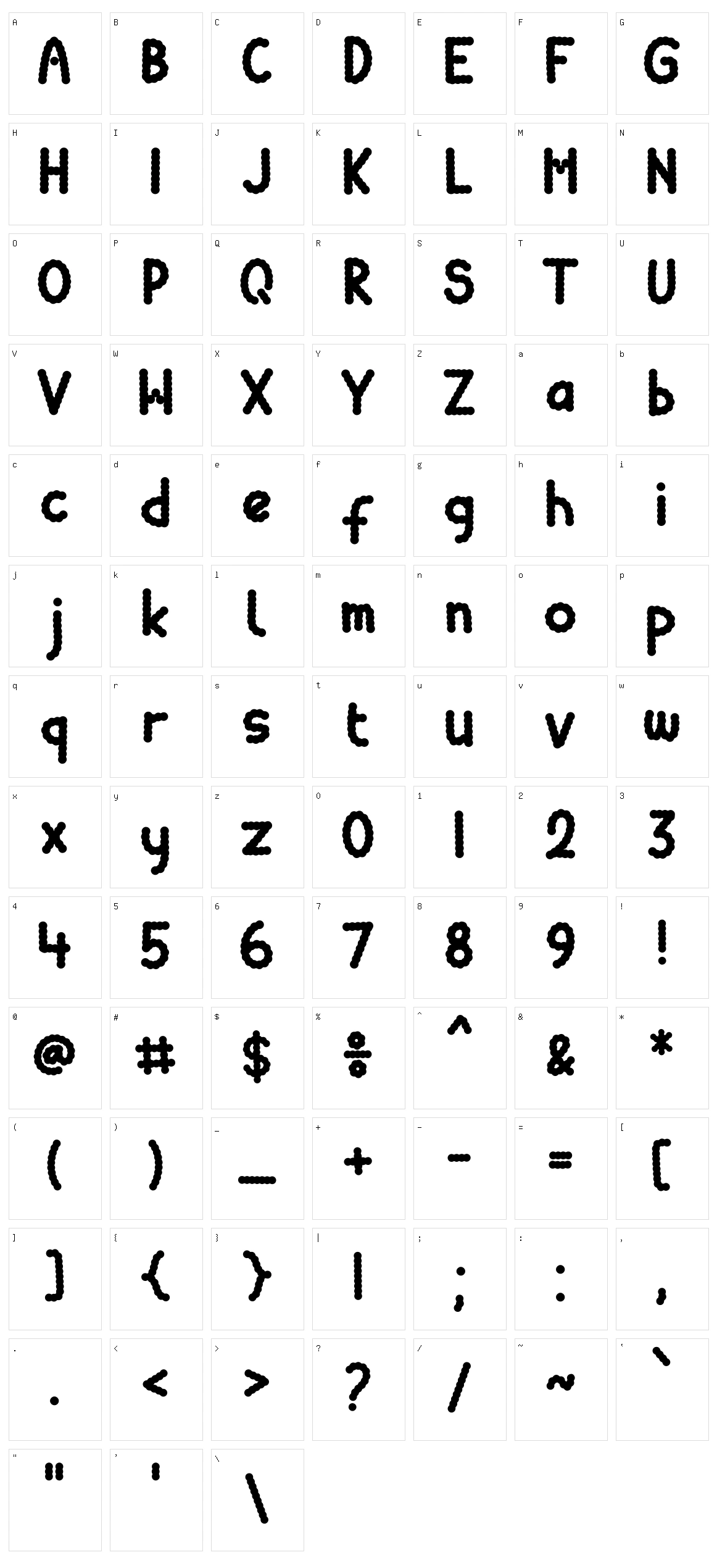 Round Chips Character Set