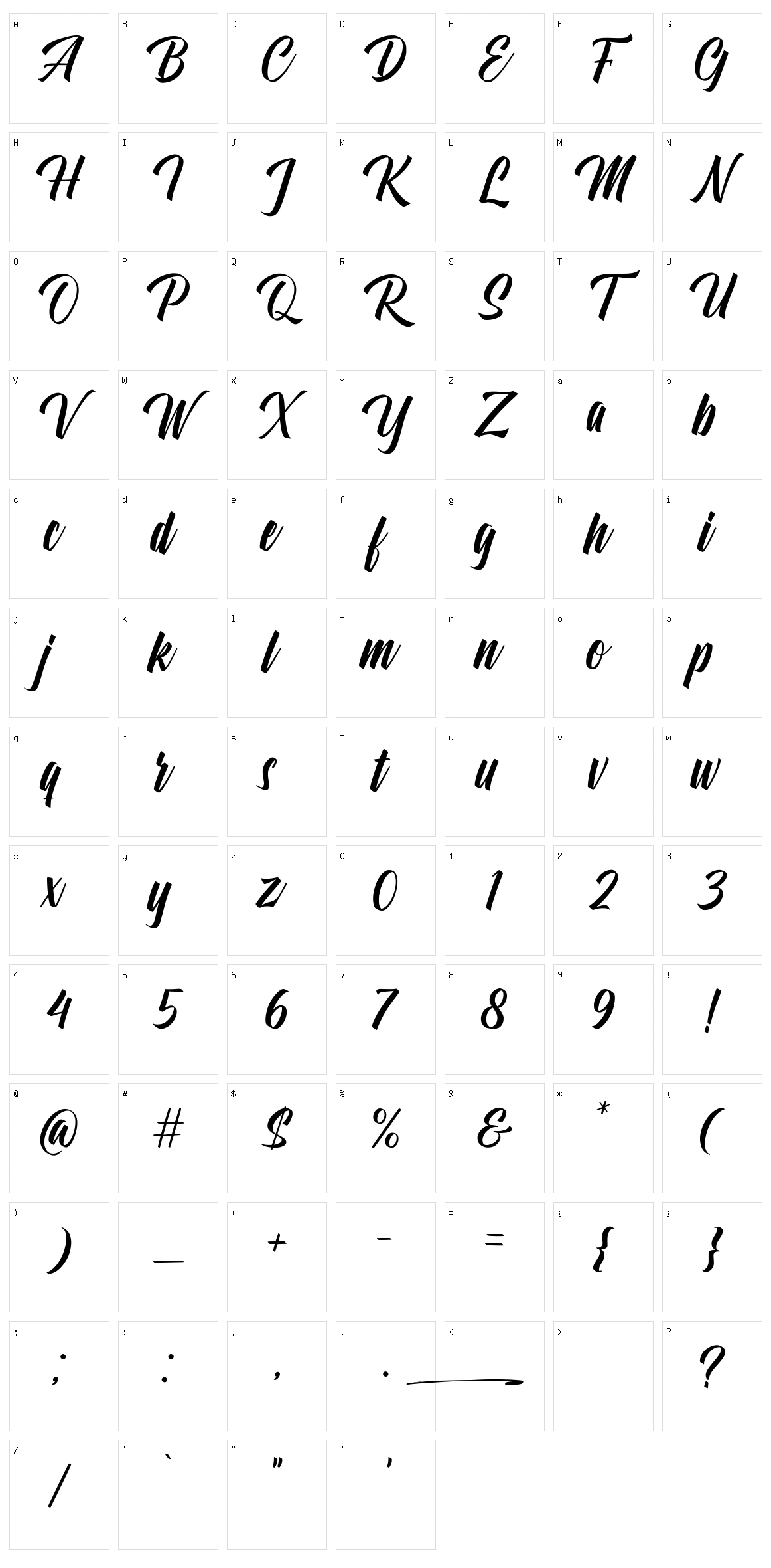 Aftershock Character Set