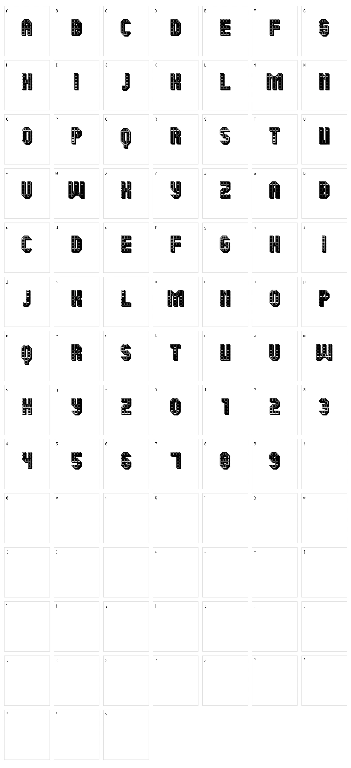Saldo Character Set